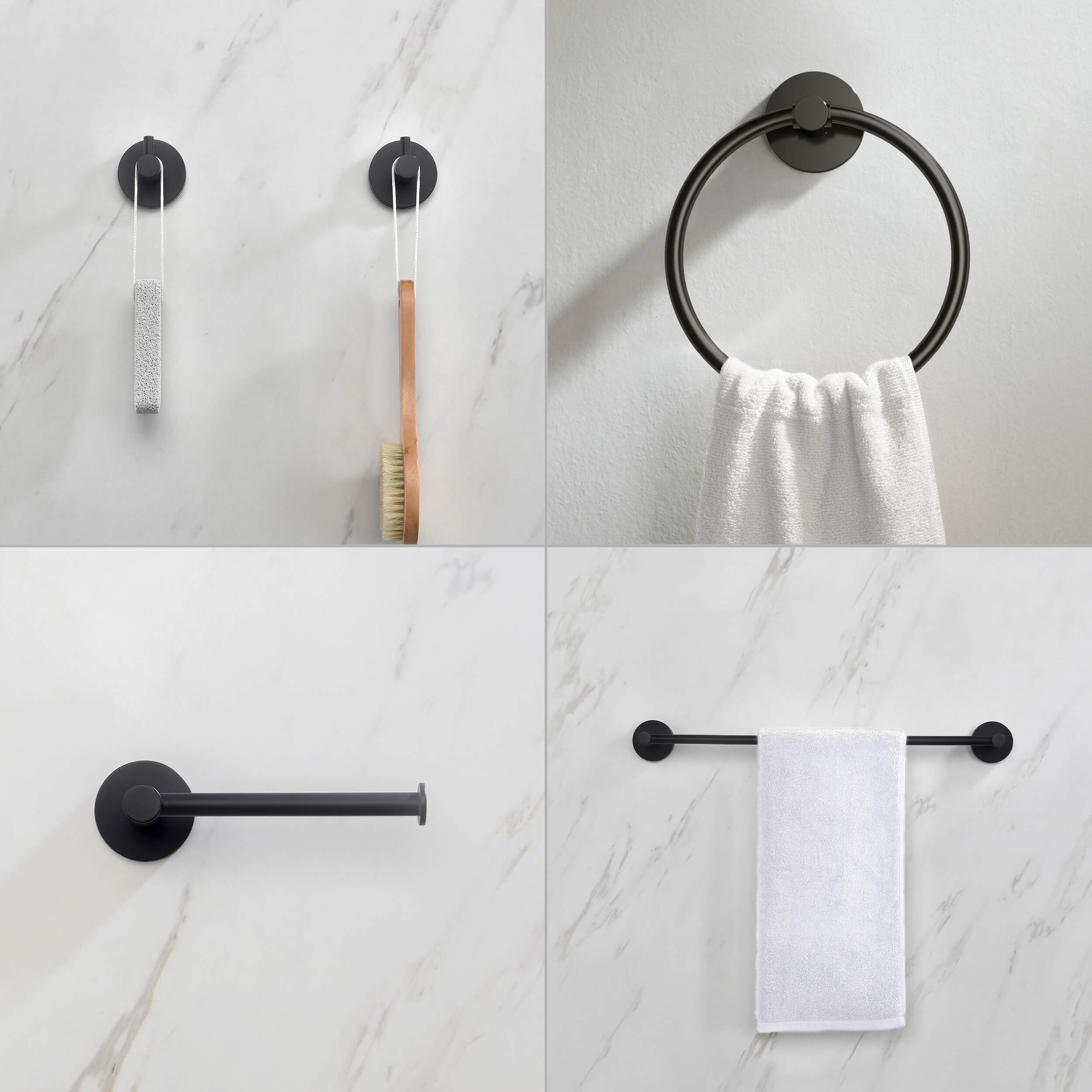 Halo 5-Piece Bathroom Hardware Set - C-CBA14-5-3