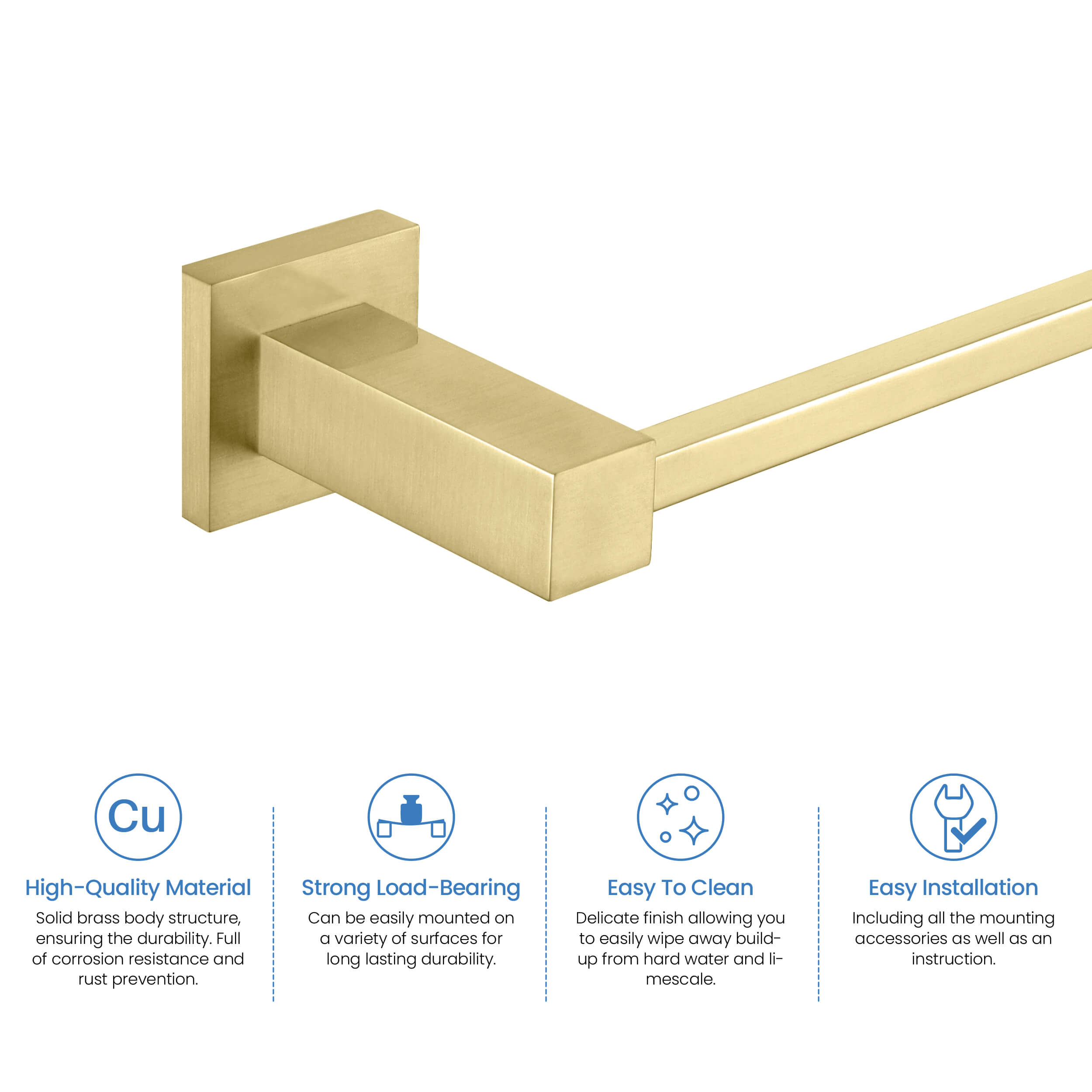 Quadra 2-Piece Bathroom Hardware Set - C-CBA15-2-2