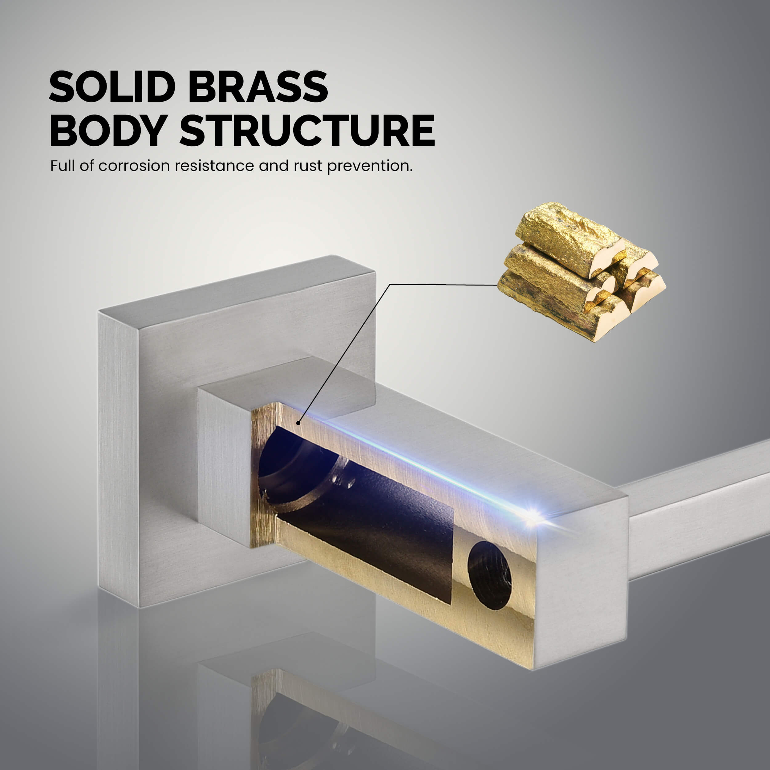 Quadra 2-Piece Bathroom Hardware Set - C-CBA15-2-2