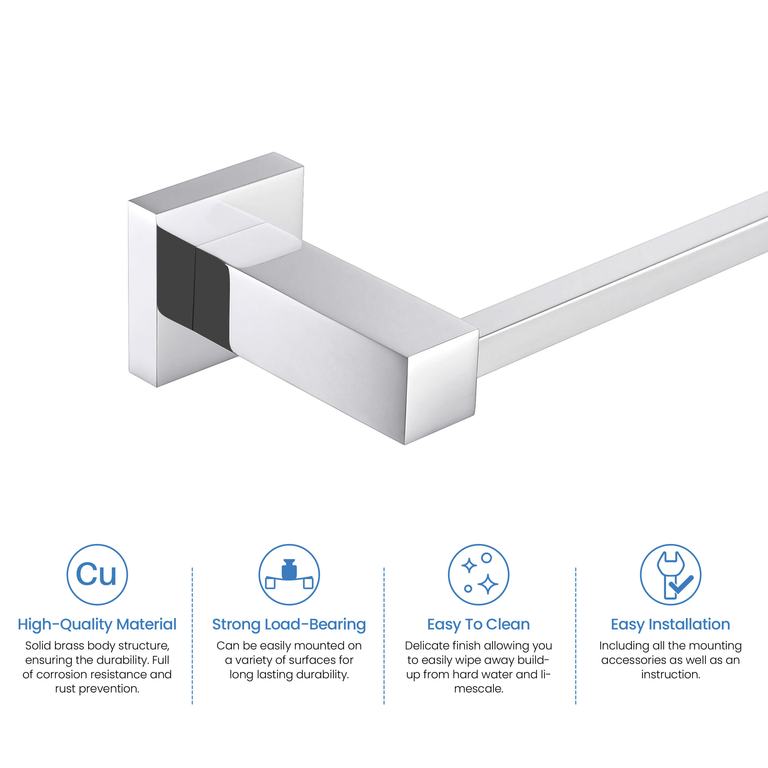 Quadra 2-Piece Bathroom Hardware Set - C-CBA15-2-2