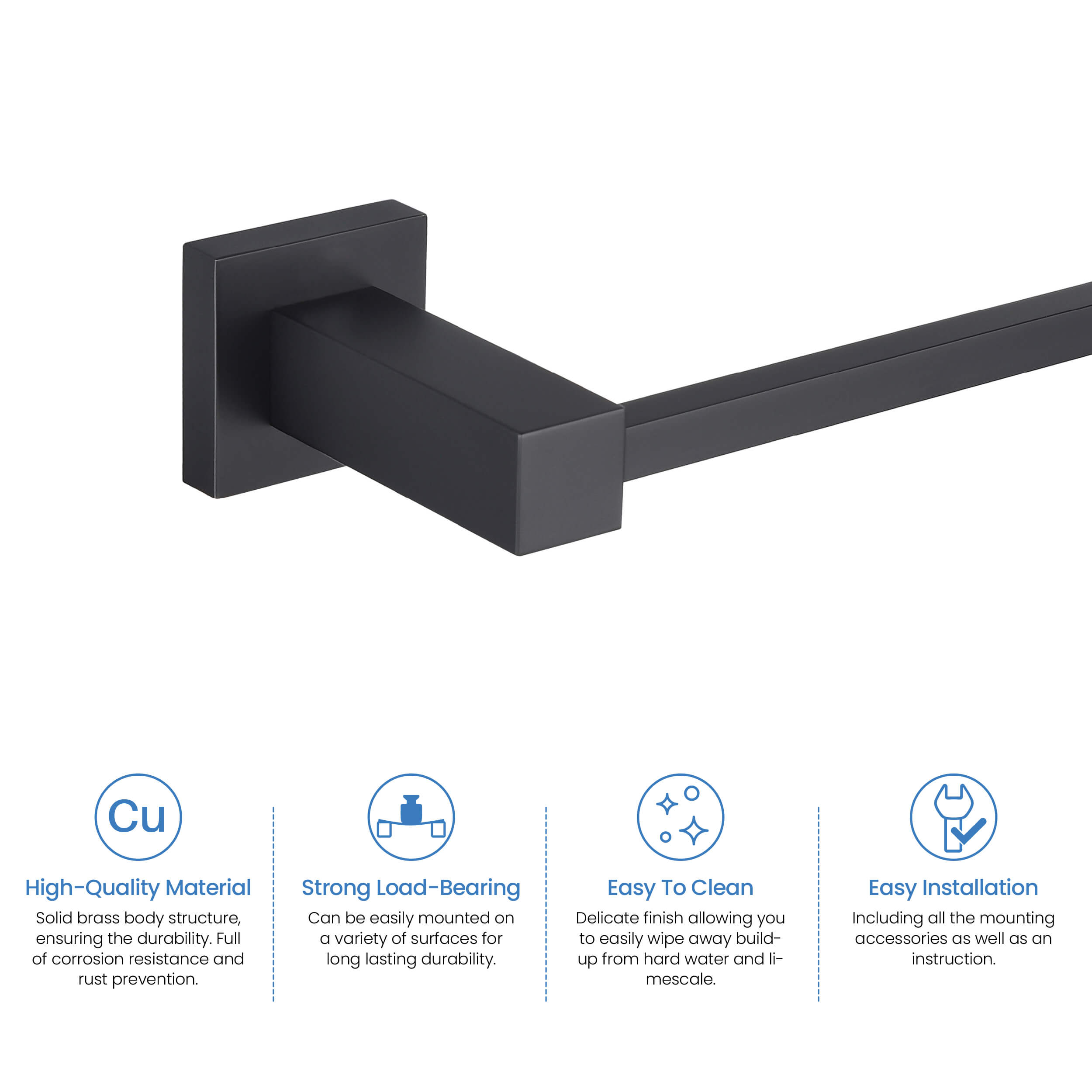 Quadra 2-Piece Bathroom Hardware Set - C-CBA15-2-2