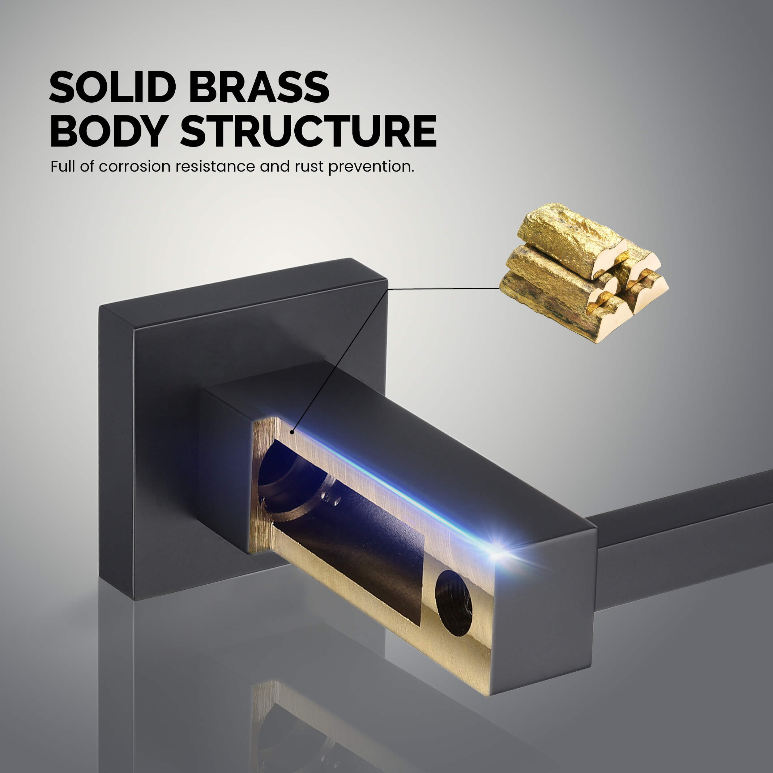 Quadra 2-Piece Bathroom Hardware Set - C-CBA15-2-2