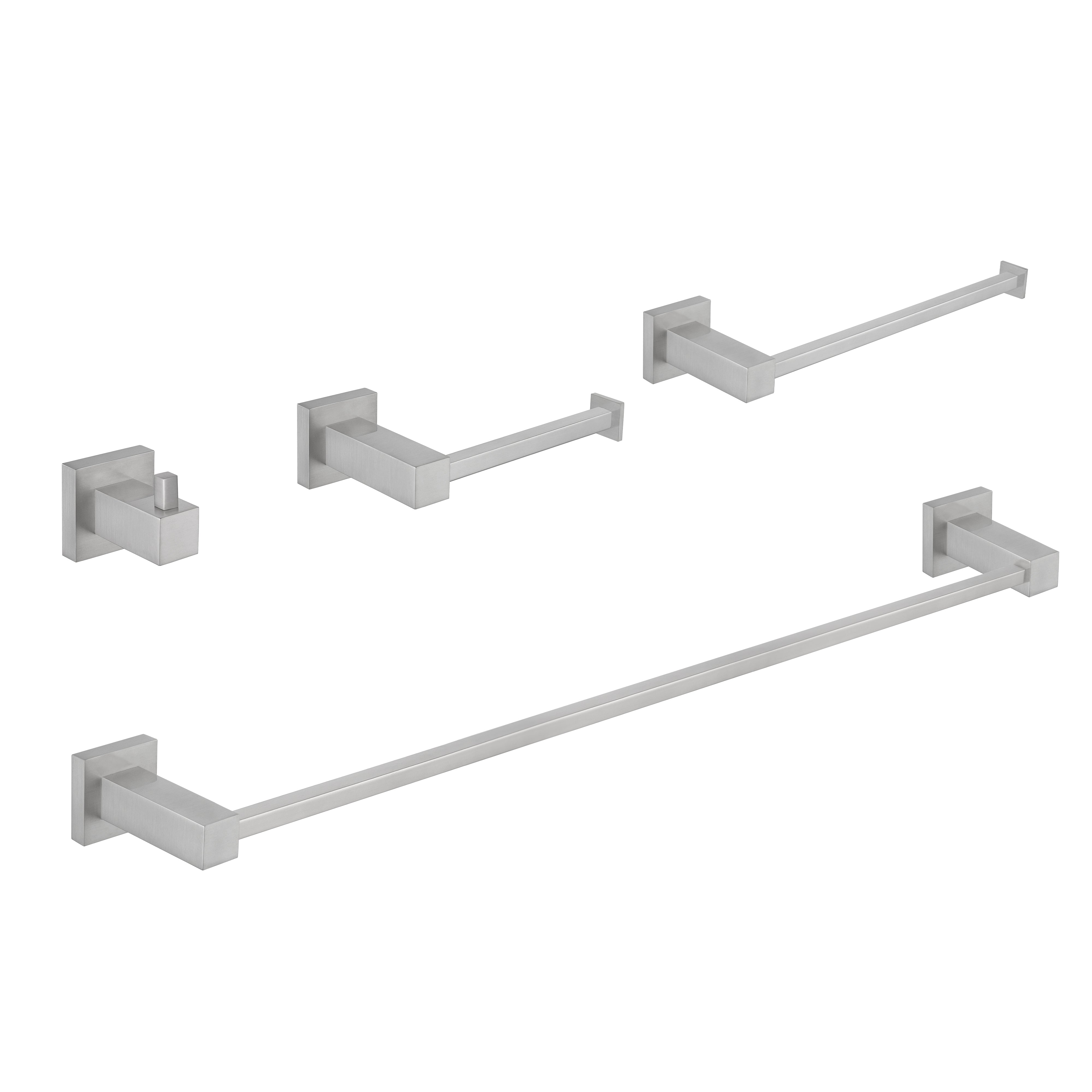 Quadra 4-Piece Bathroom Hardware Set - C-CBA15-4