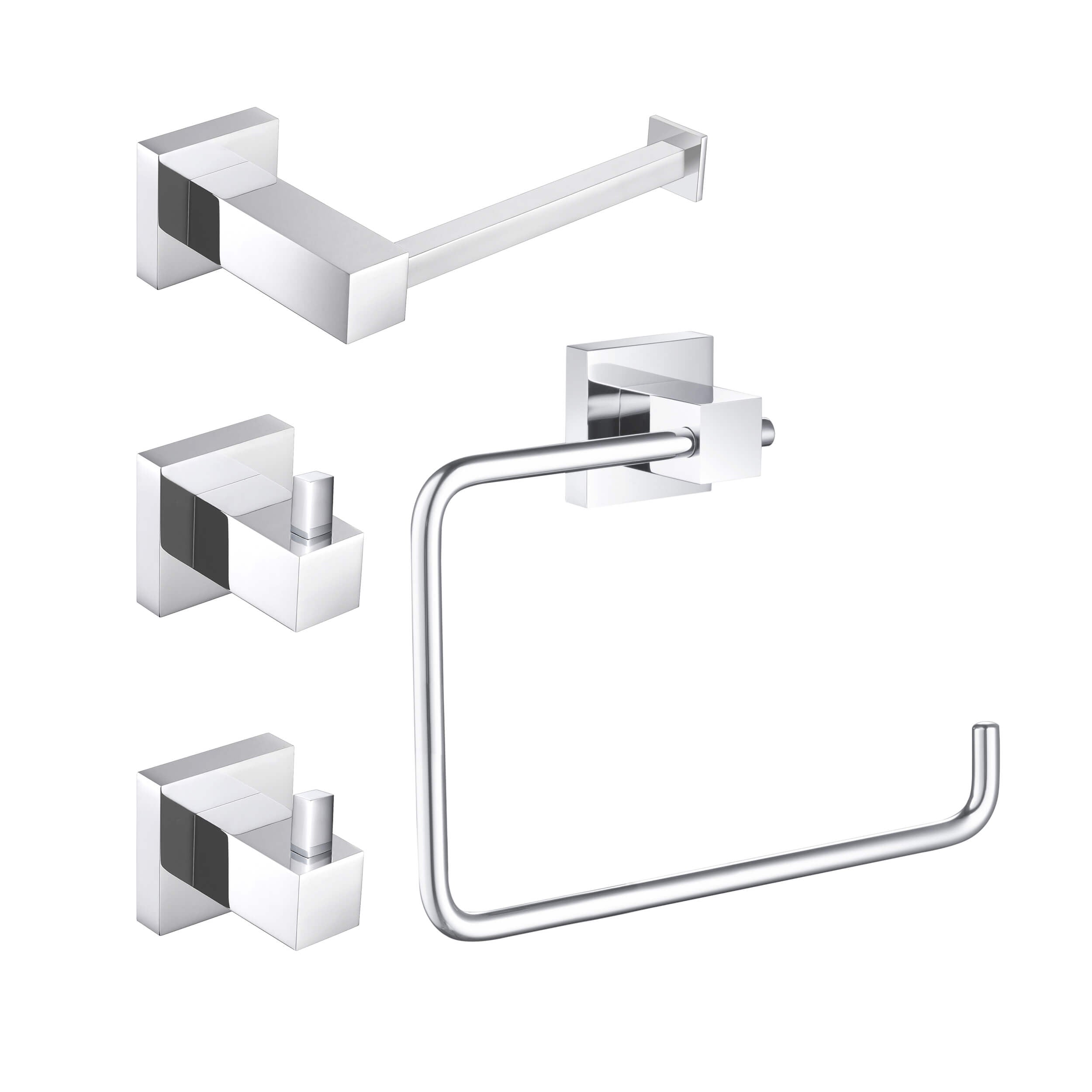 Quadra 4-Piece Bathroom Hardware Set - C-CBA15-4-1