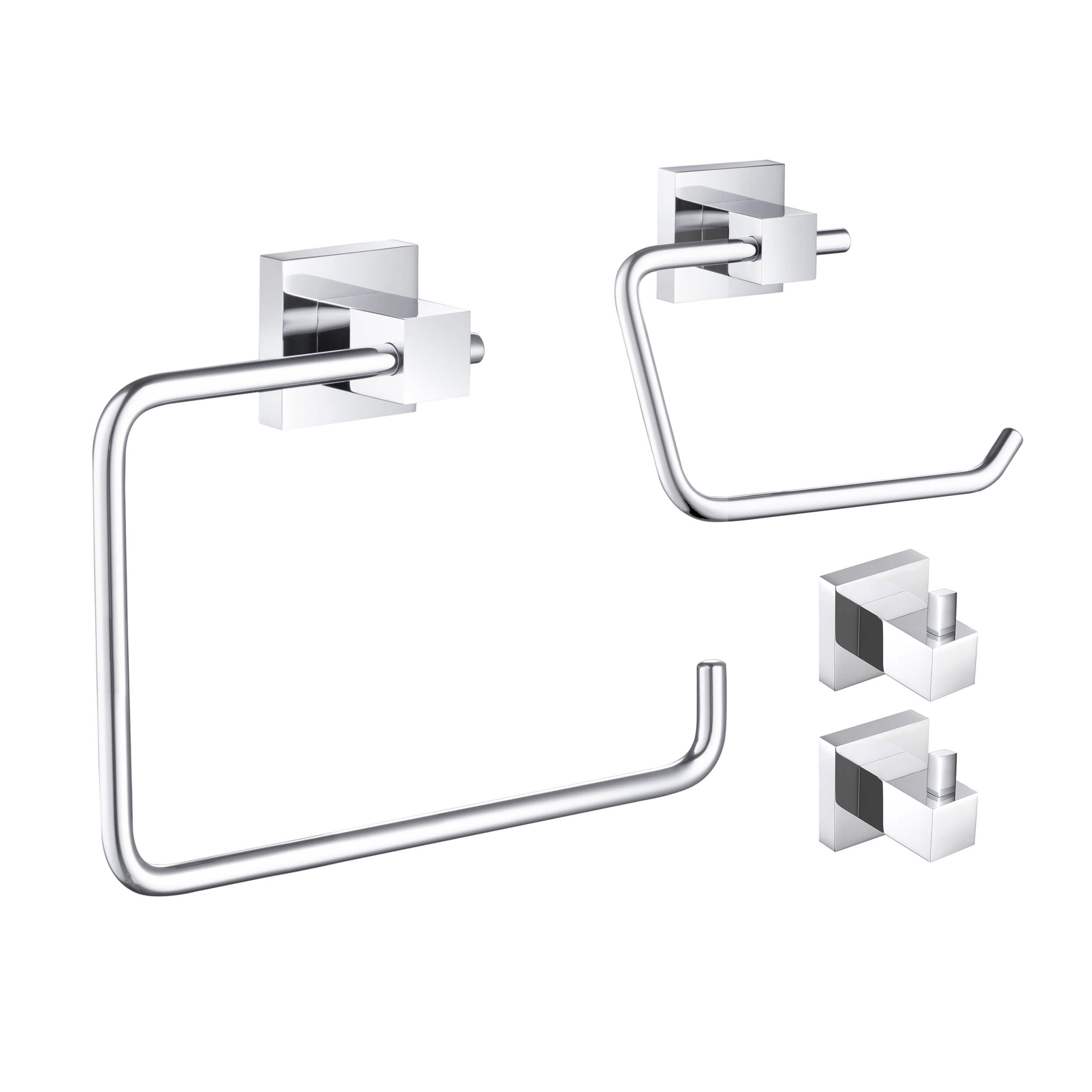 Quadra 4-Piece Bathroom Hardware Set - C-CBA15-4-2