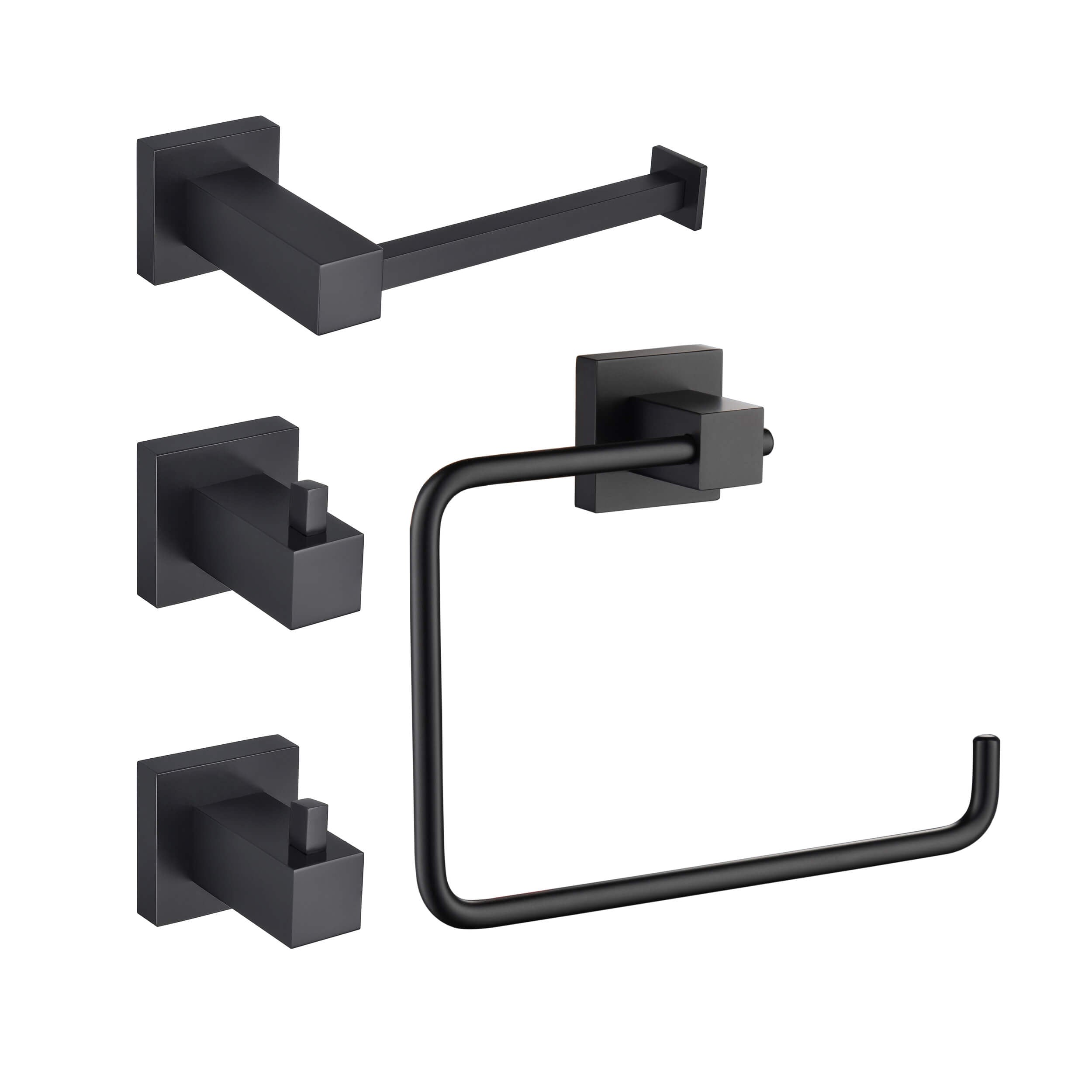 Quadra 4-Piece Bathroom Hardware Set - C-CBA15-4-1