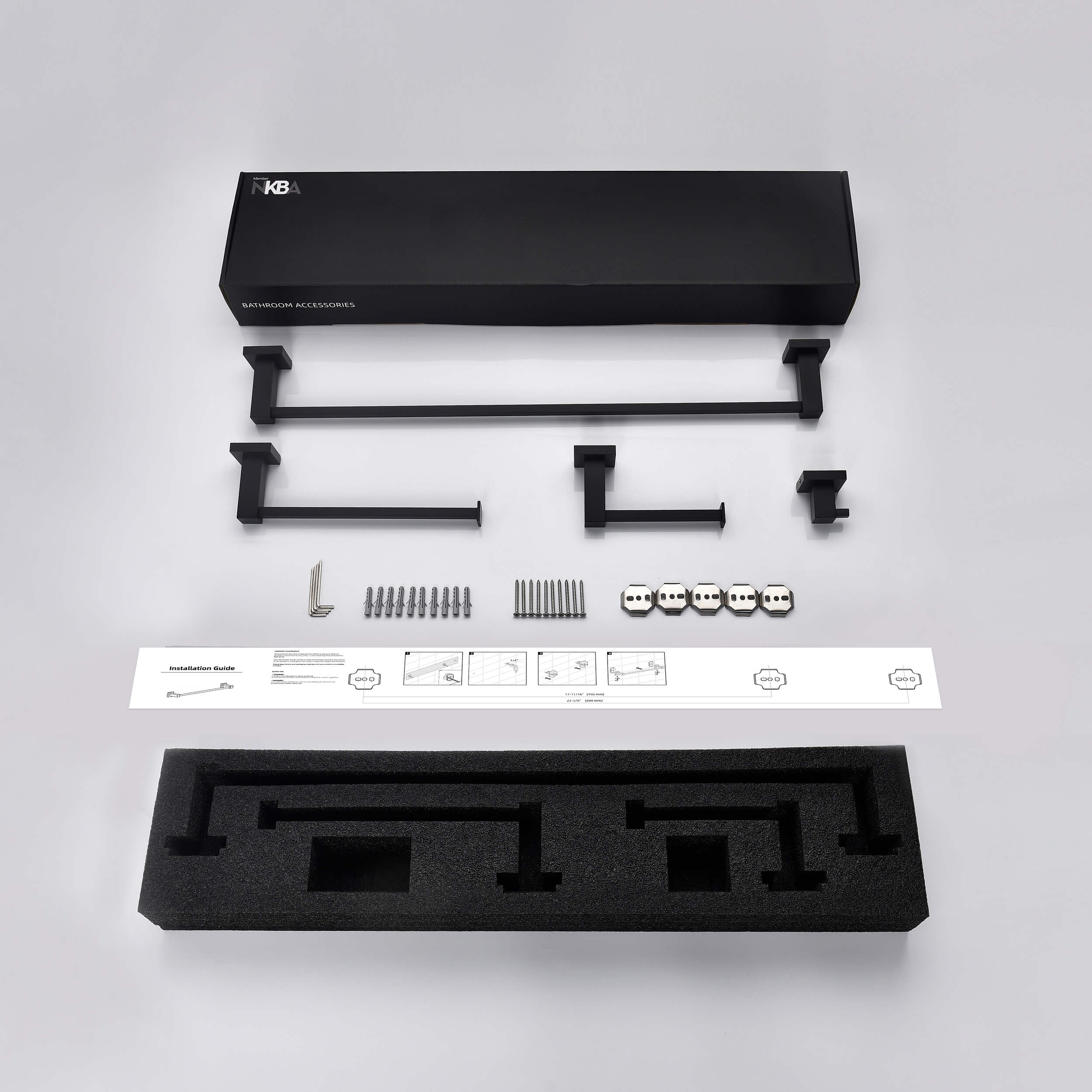 Quadra 4-Piece Bathroom Hardware Set - C-CBA15-4