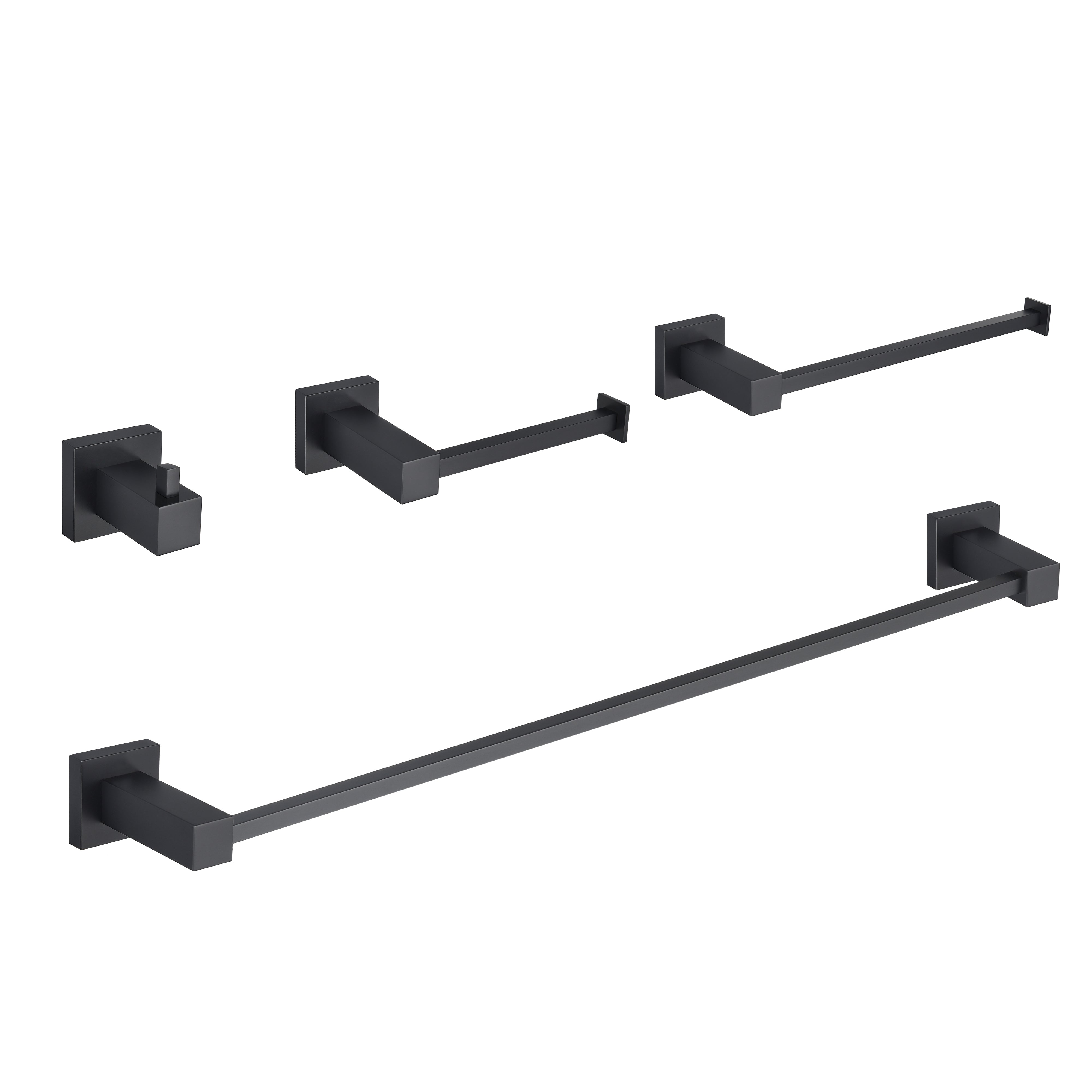 Quadra 4-Piece Bathroom Hardware Set - C-CBA15-4