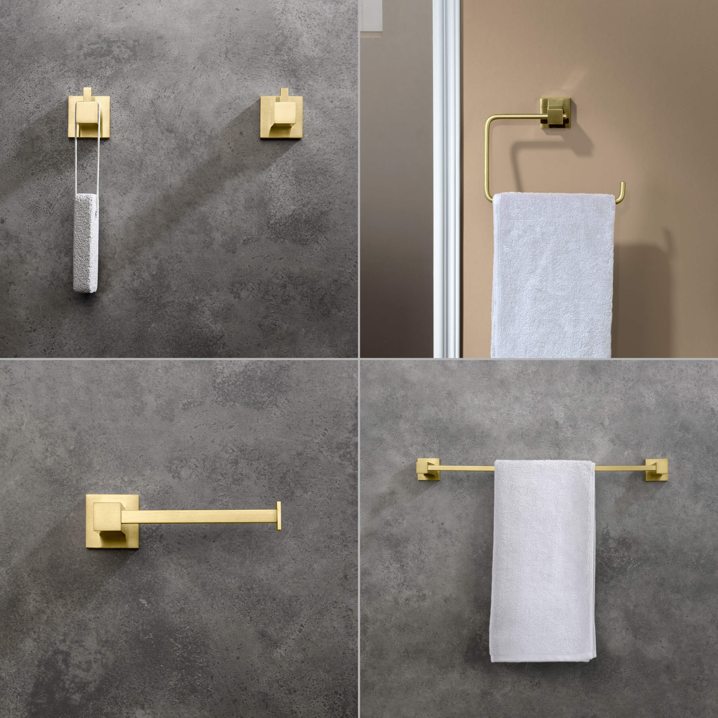 Quadra 5-Piece Bathroom Hardware Set - C-CBA15-5-3