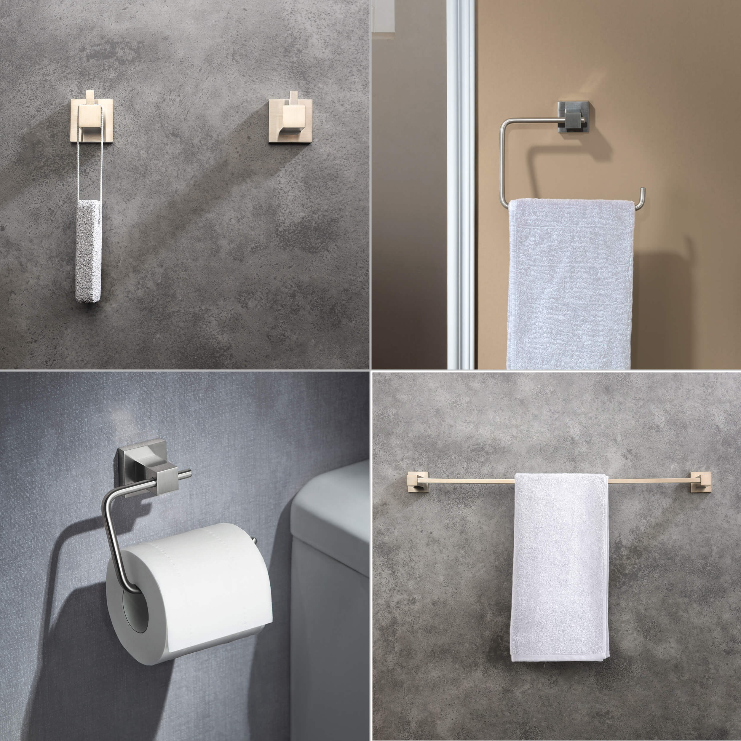 Quadra 5-Piece Bathroom Hardware Set - C-CBA15-5-2