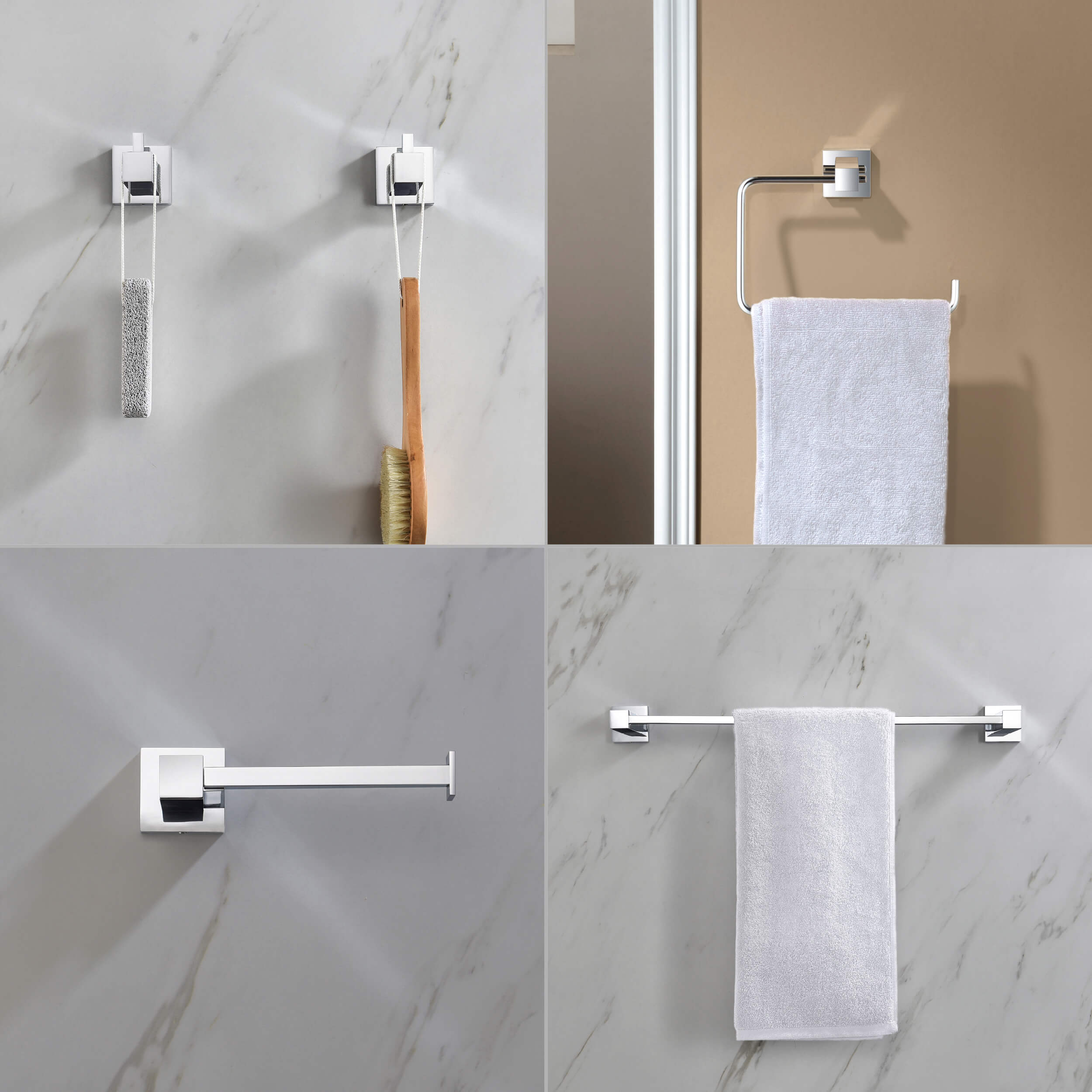 Quadra 5-Piece Bathroom Hardware Set - C-CBA15-5-3