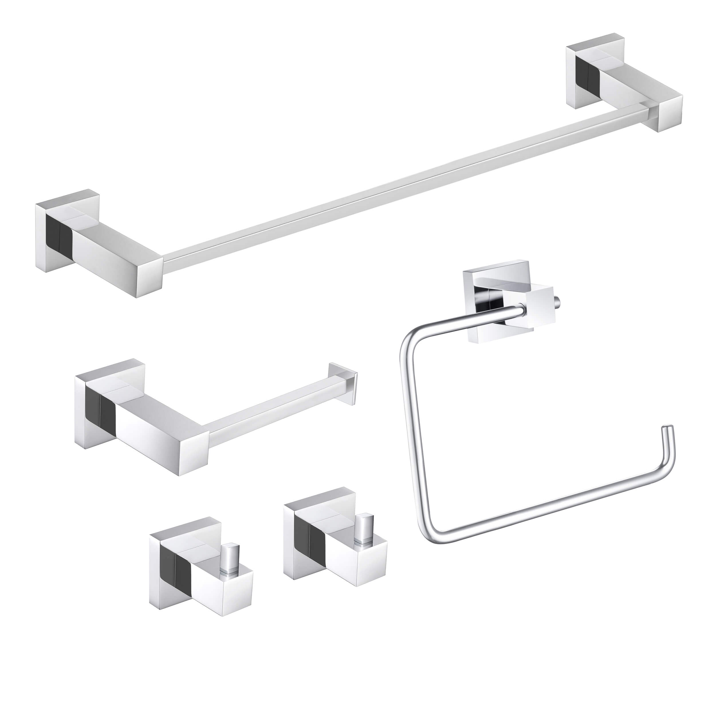 Quadra 5-Piece Bathroom Hardware Set - C-CBA15-5-3