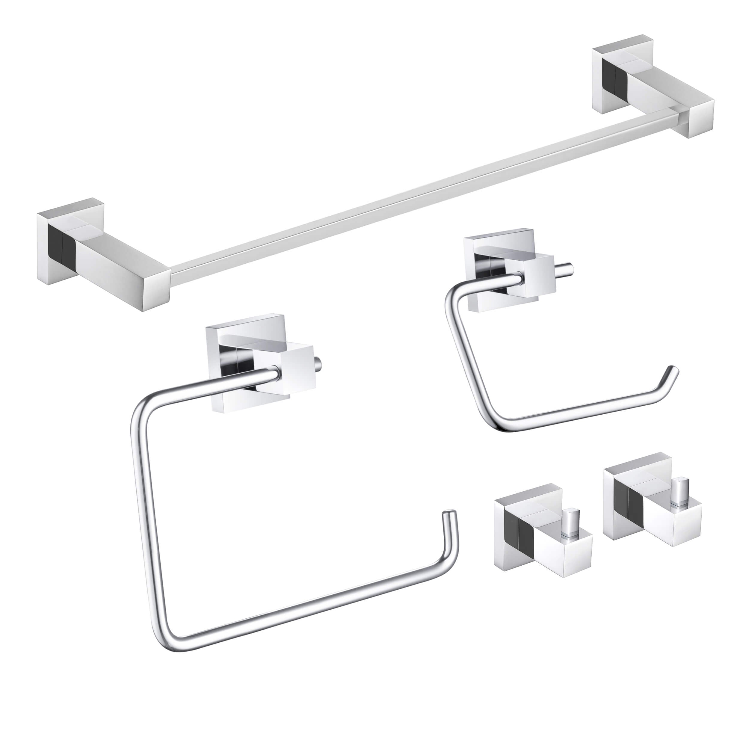 Quadra 5-Piece Bathroom Hardware Set - C-CBA15-5-4