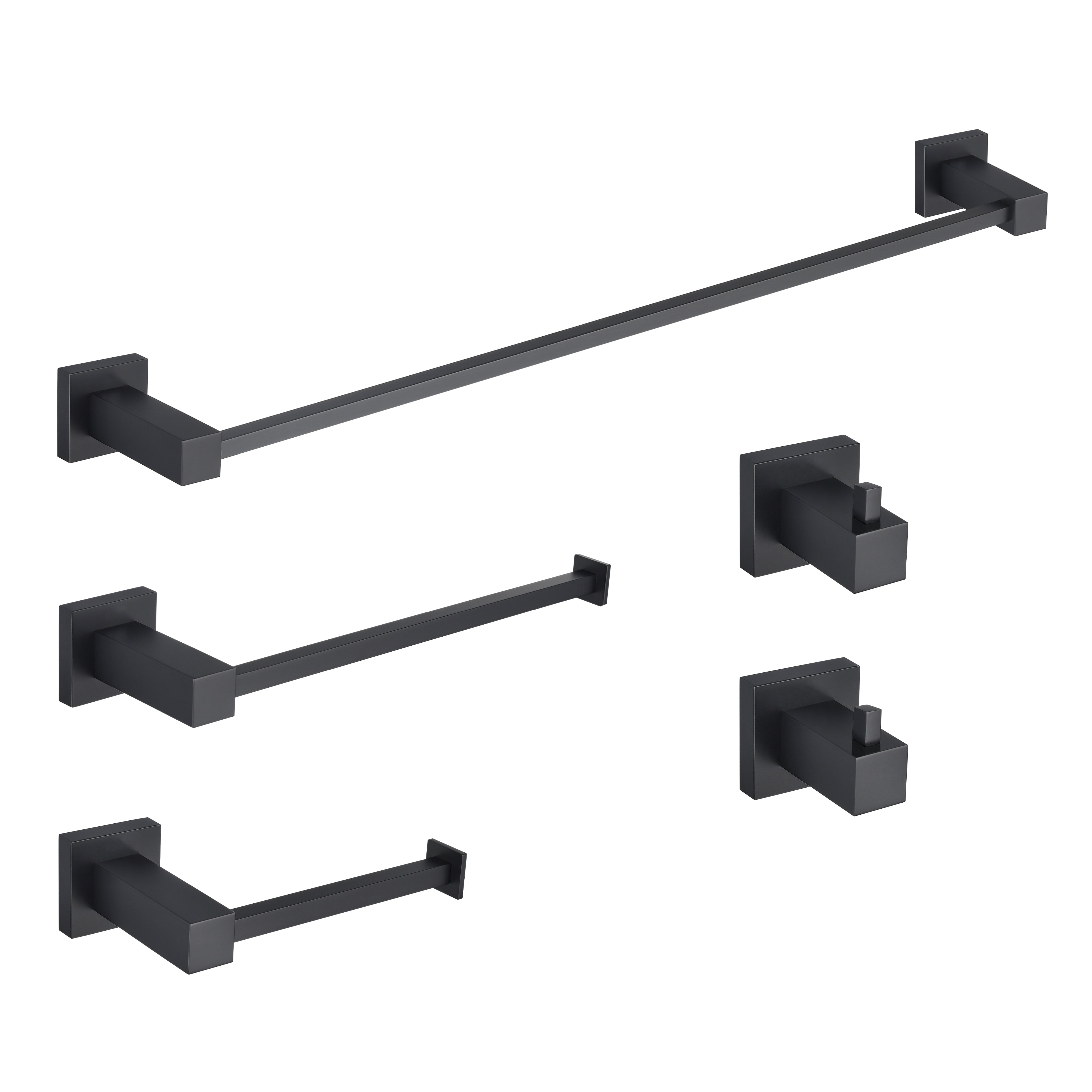 Quadra 5-Piece Bathroom Hardware Set - C-CBA15-5