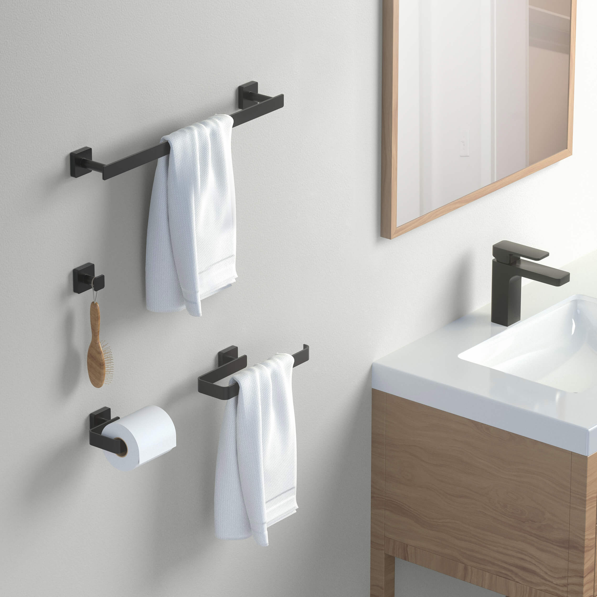 Fusion 4-Piece Bathroom Hardware Set - C-CBA16-4-2