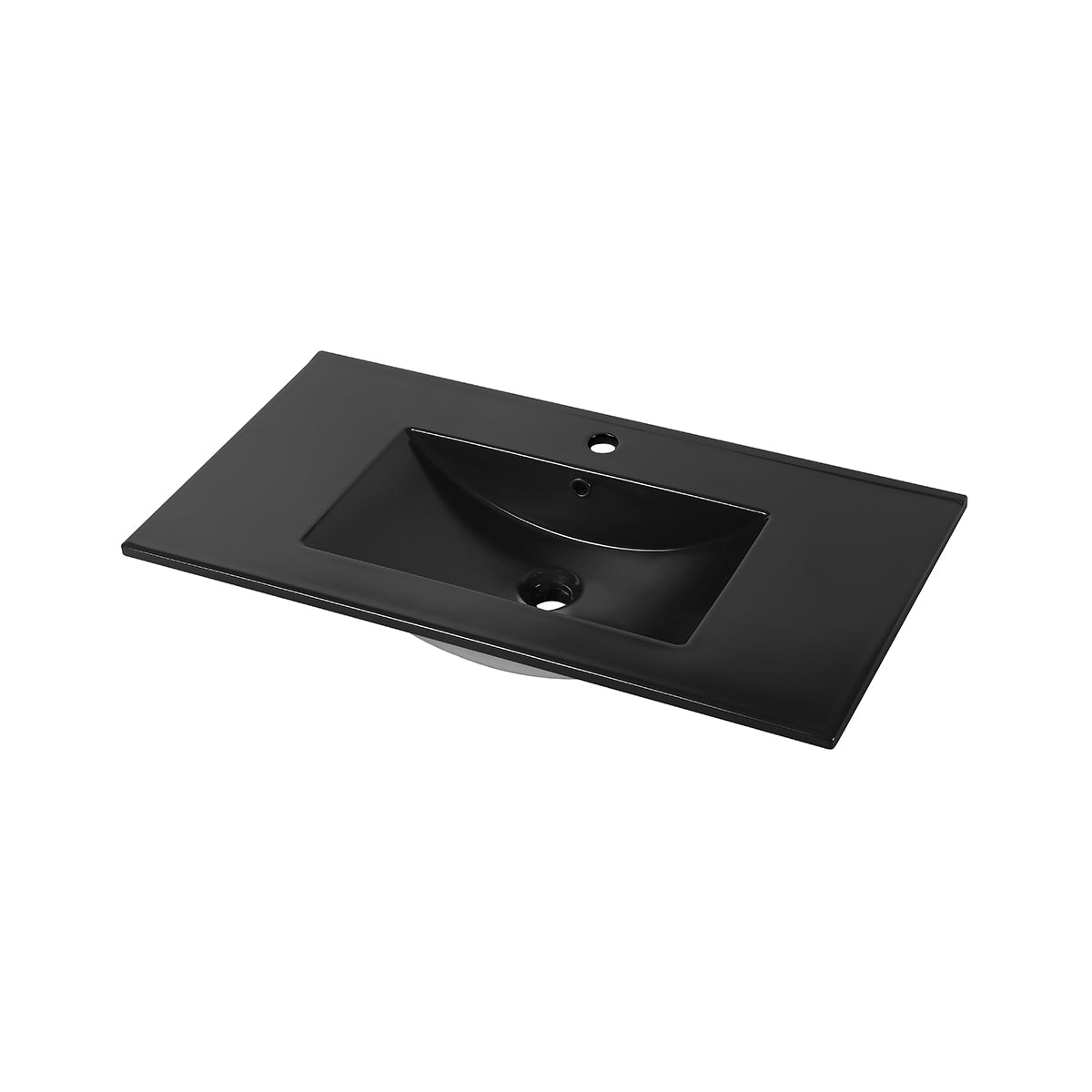 Ceramic Basin 36″ X 18″ Top-Mount Rectangular – Matte Black- C04 3618 MB