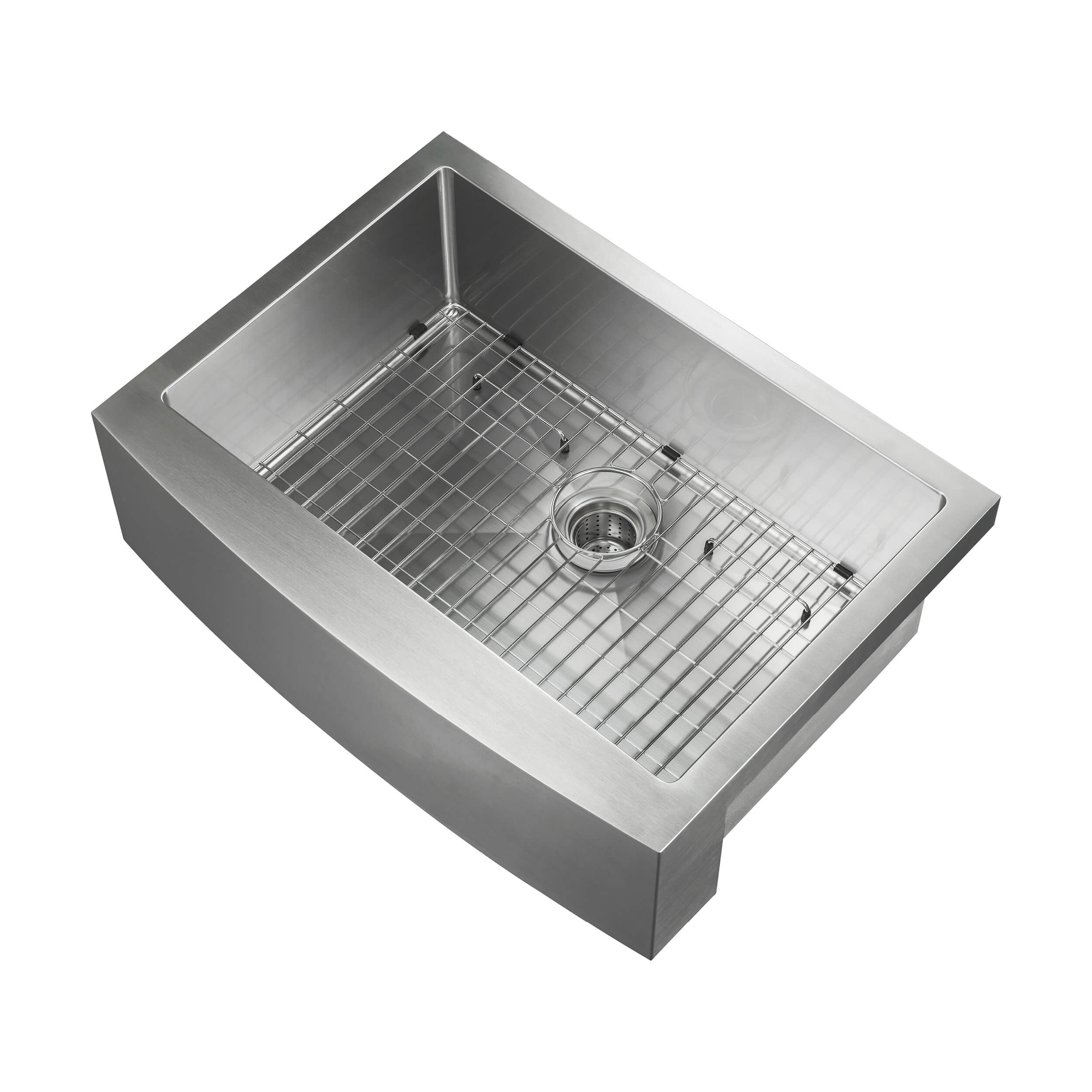 30" Handcrafted Farmhouse Apron Single Bowl Stainless Steel Kitchen Sink - C1-30SF