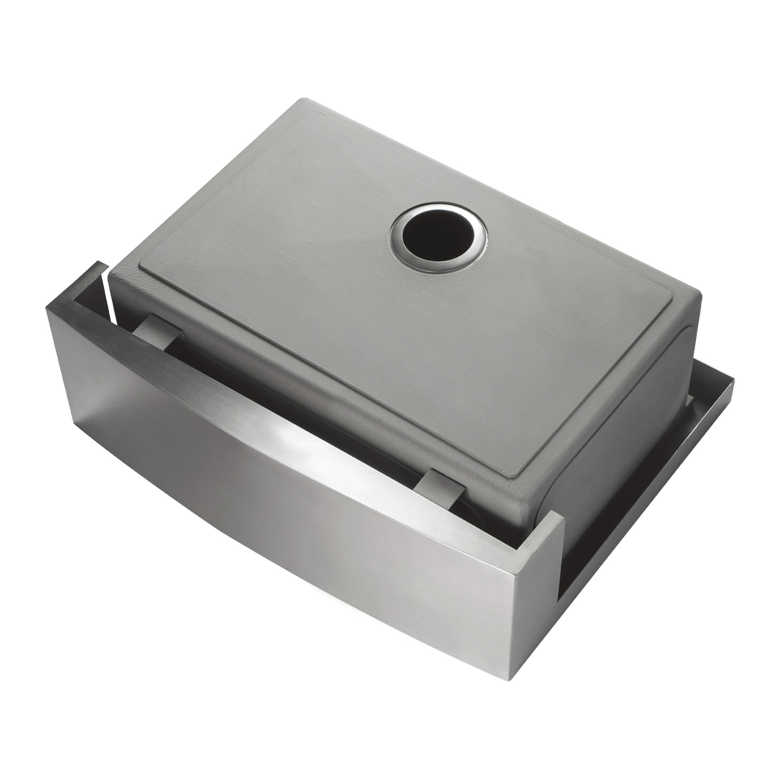 30" Handcrafted Farmhouse Apron Single Bowl Stainless Steel Kitchen Sink - C1-30SF