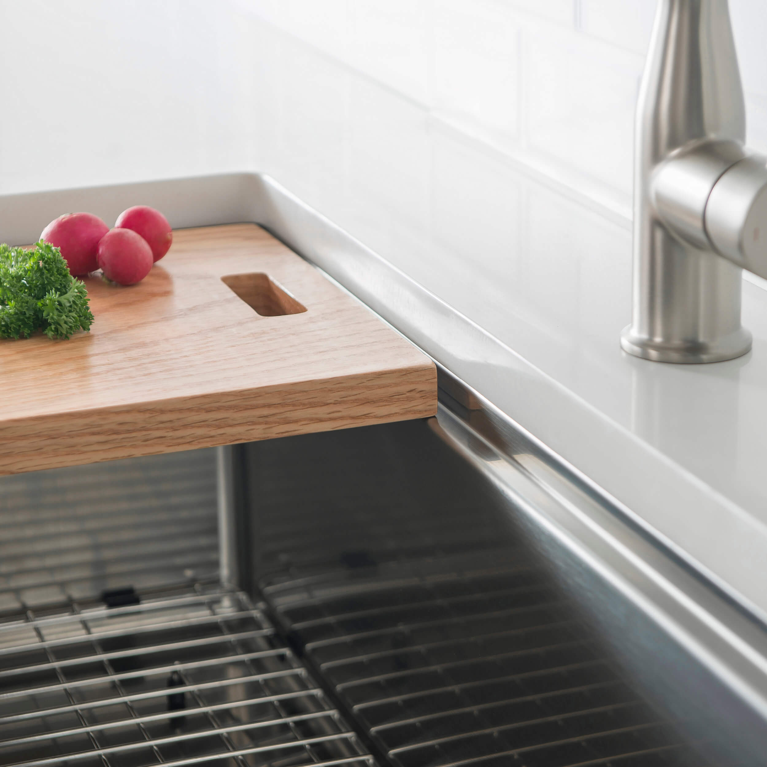 33" Undermount Single Bowl Stainless Steel Workstation Sink - C1-33ST