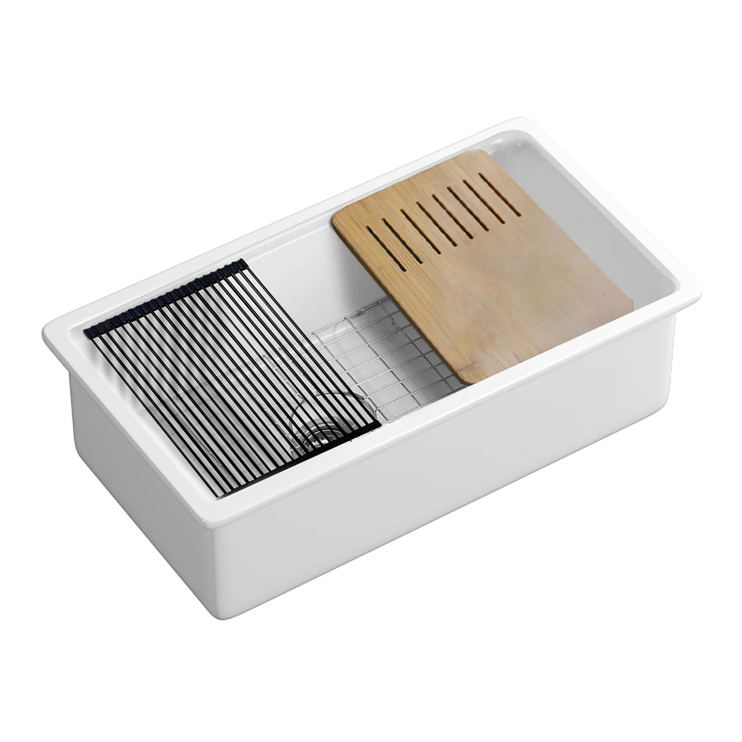 33" Fireclay Undermount Workstation Sink - C2-33ST