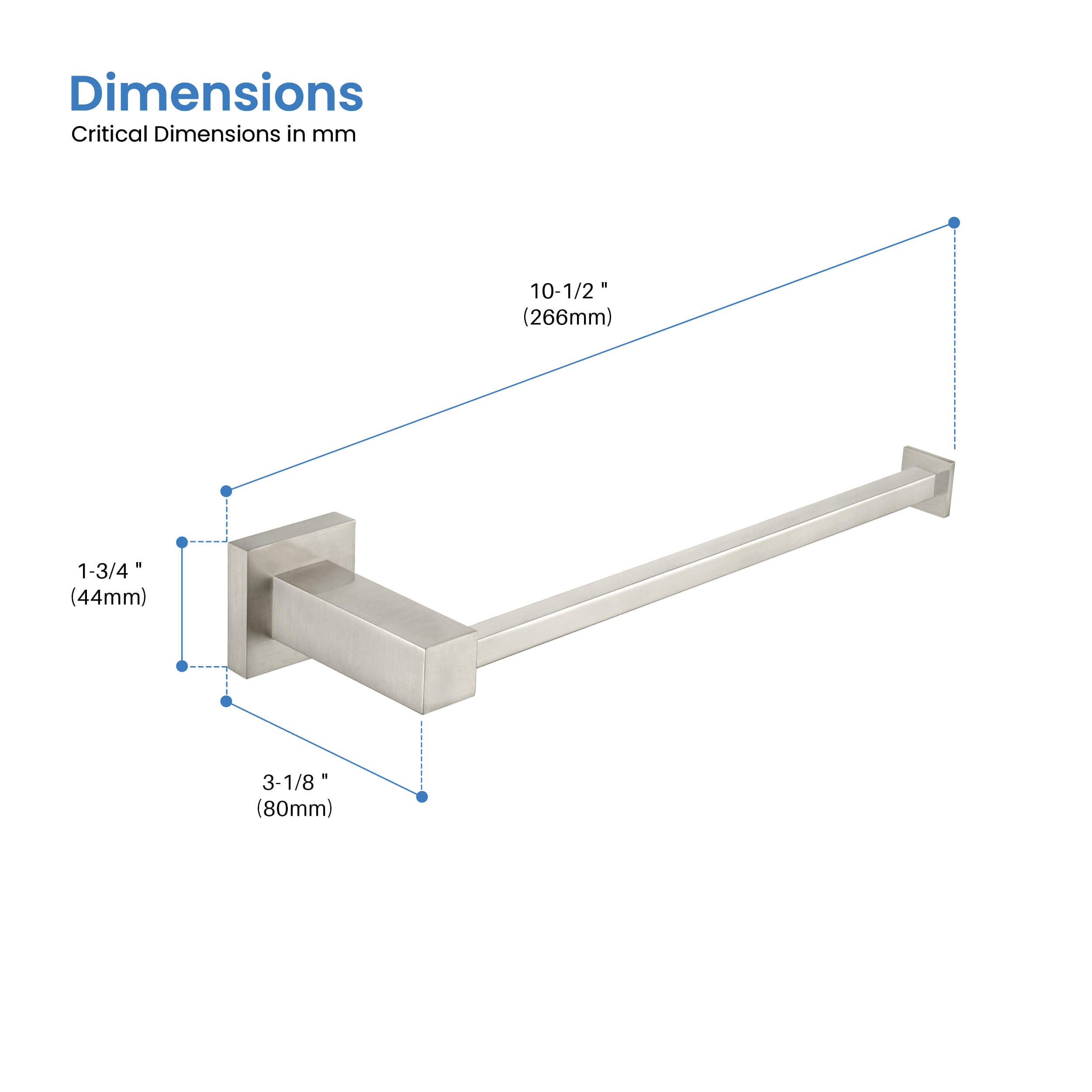 Quadra 10 inch Bathroom Towel Holder - CBA-1503