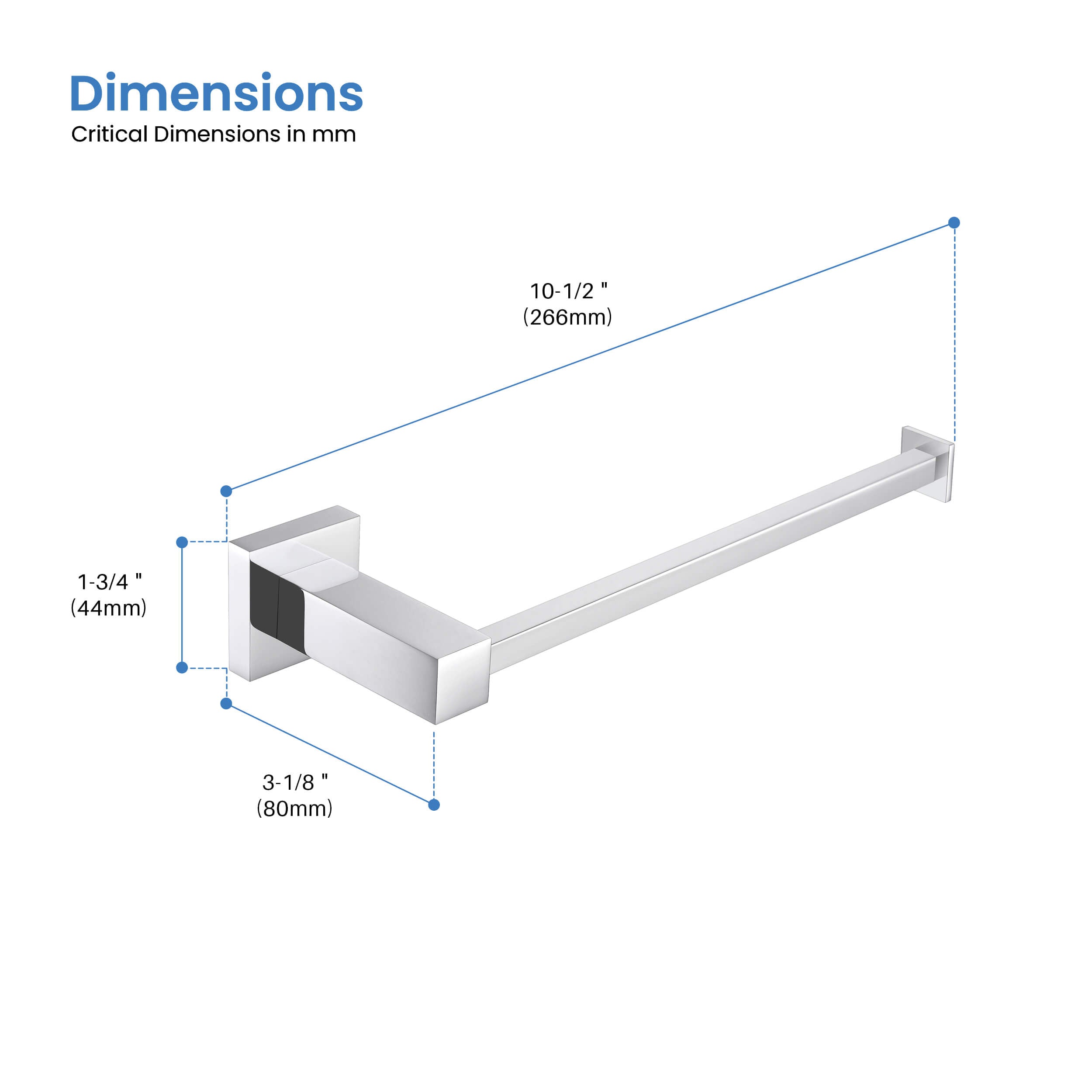 Quadra 10 inch Bathroom Towel Holder - CBA-1503