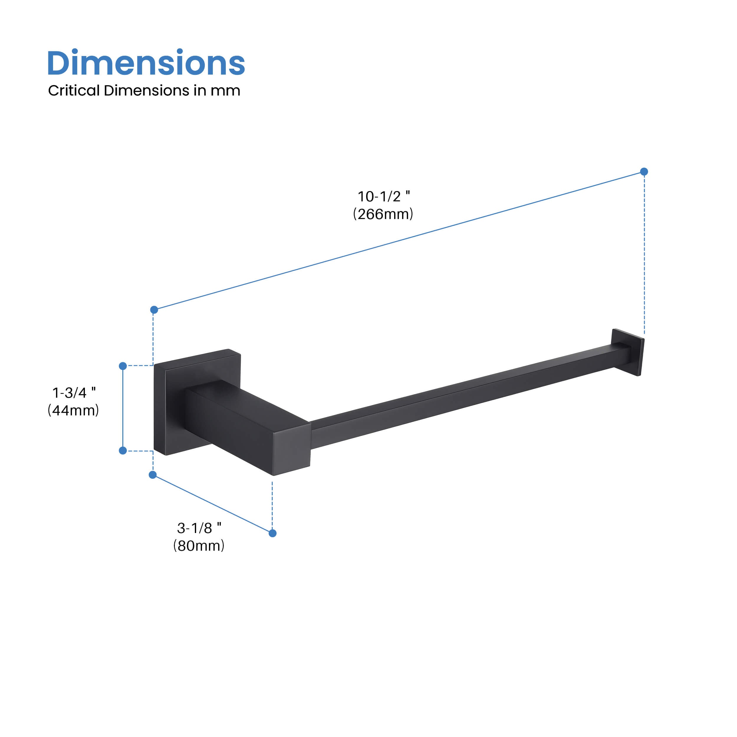 Quadra 10 inch Bathroom Towel Holder - CBA-1503