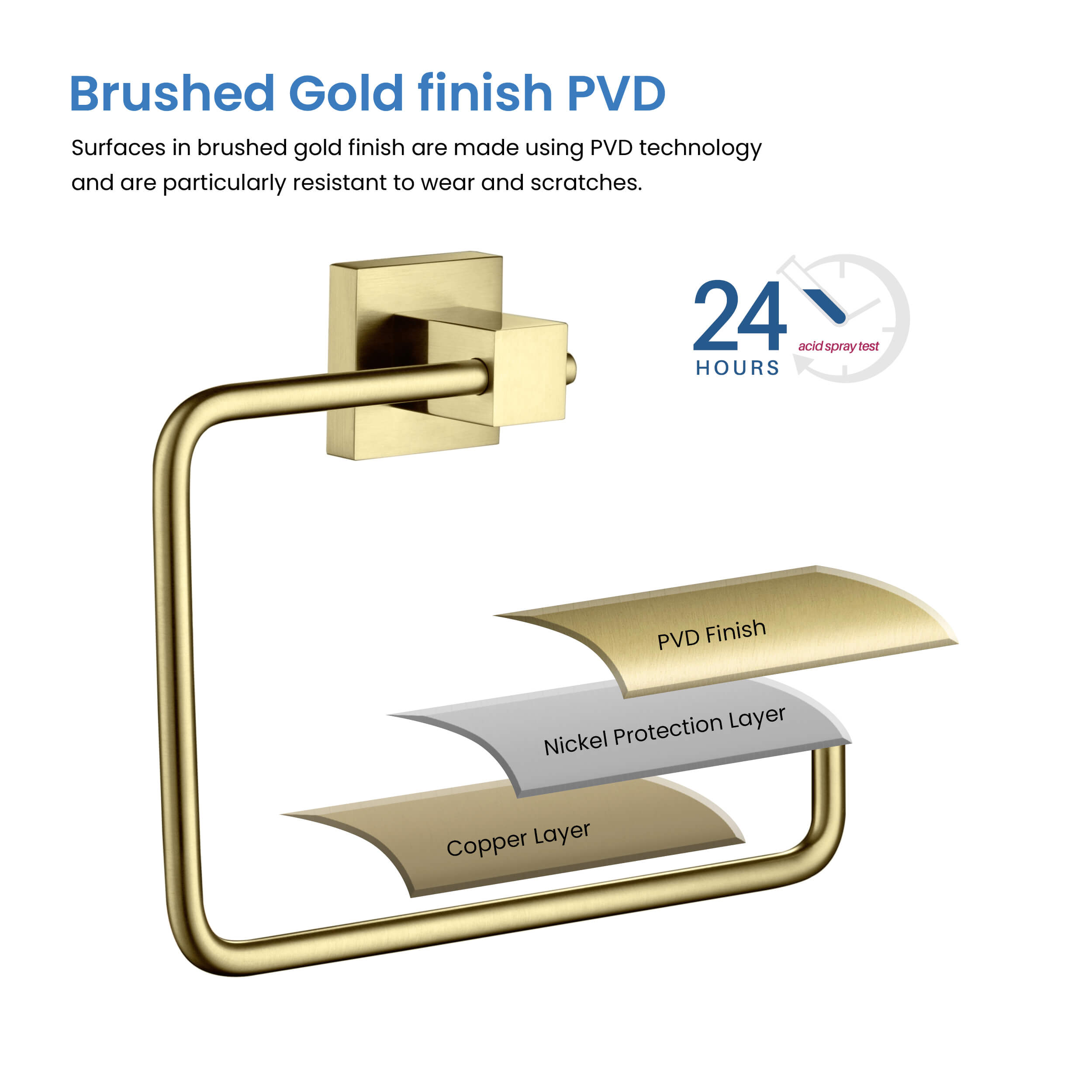 Quadra Bathroom Towel Ring - CBA-1506