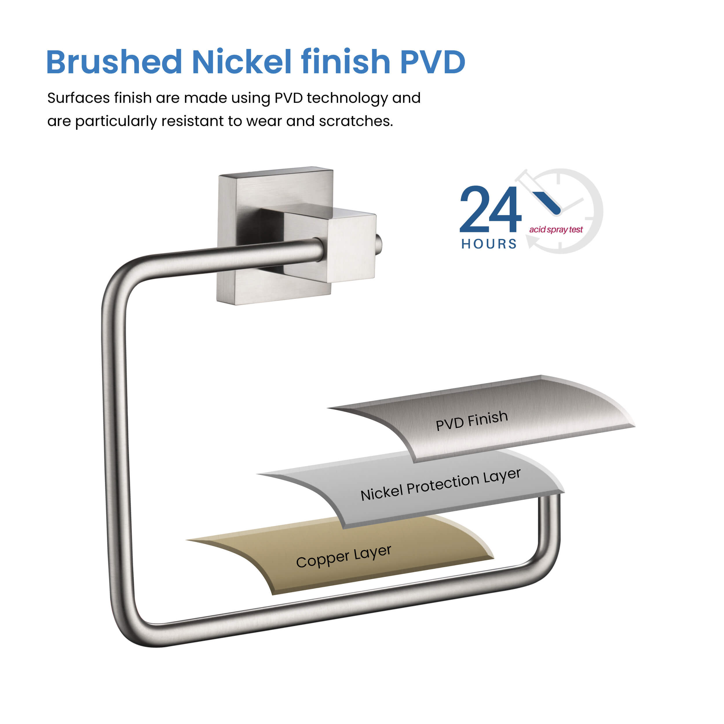 Quadra Bathroom Towel Ring - CBA-1506