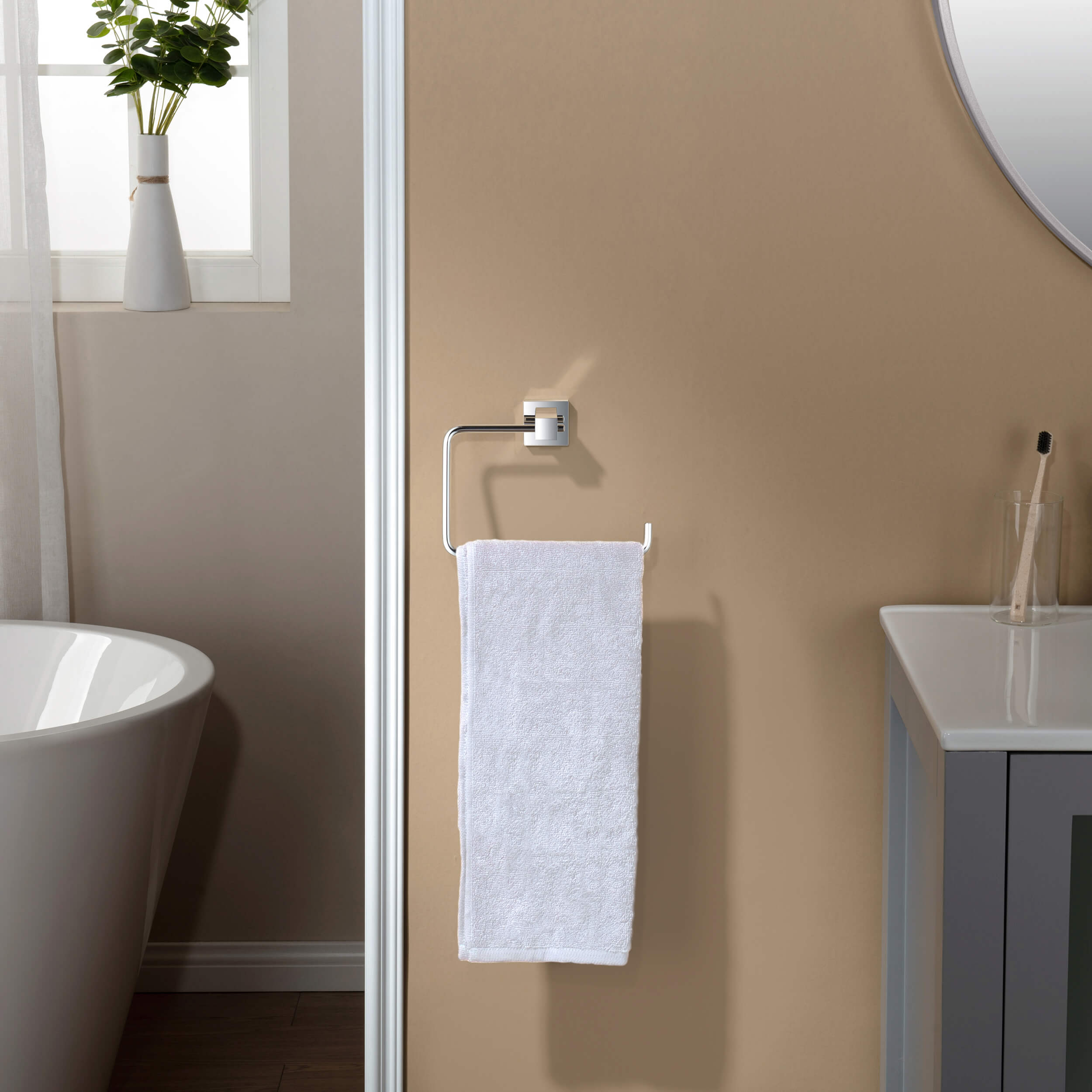 Quadra Bathroom Towel Ring - CBA-1506