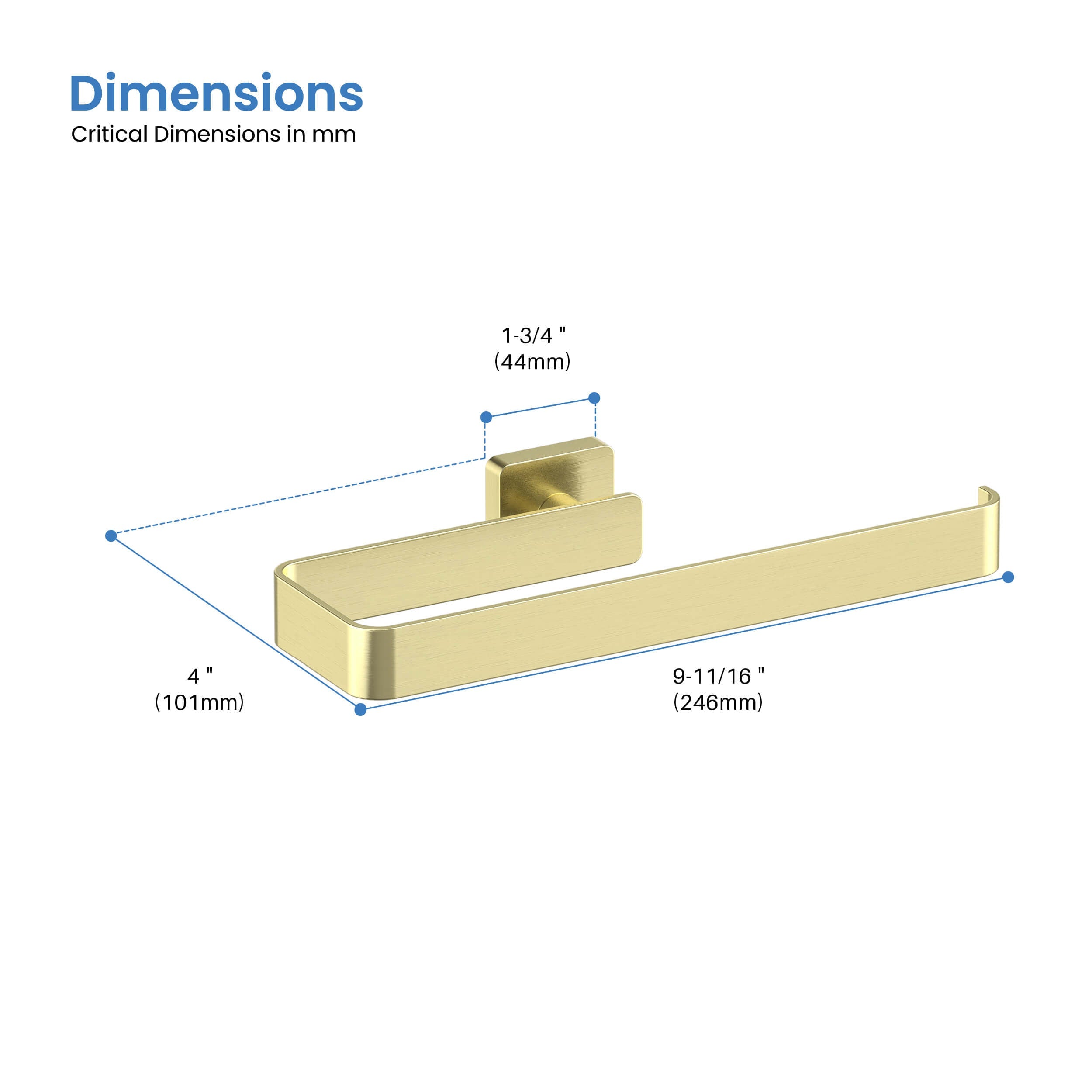 Fusion 10 inch Bathroom Towel Bar - CBA-1603