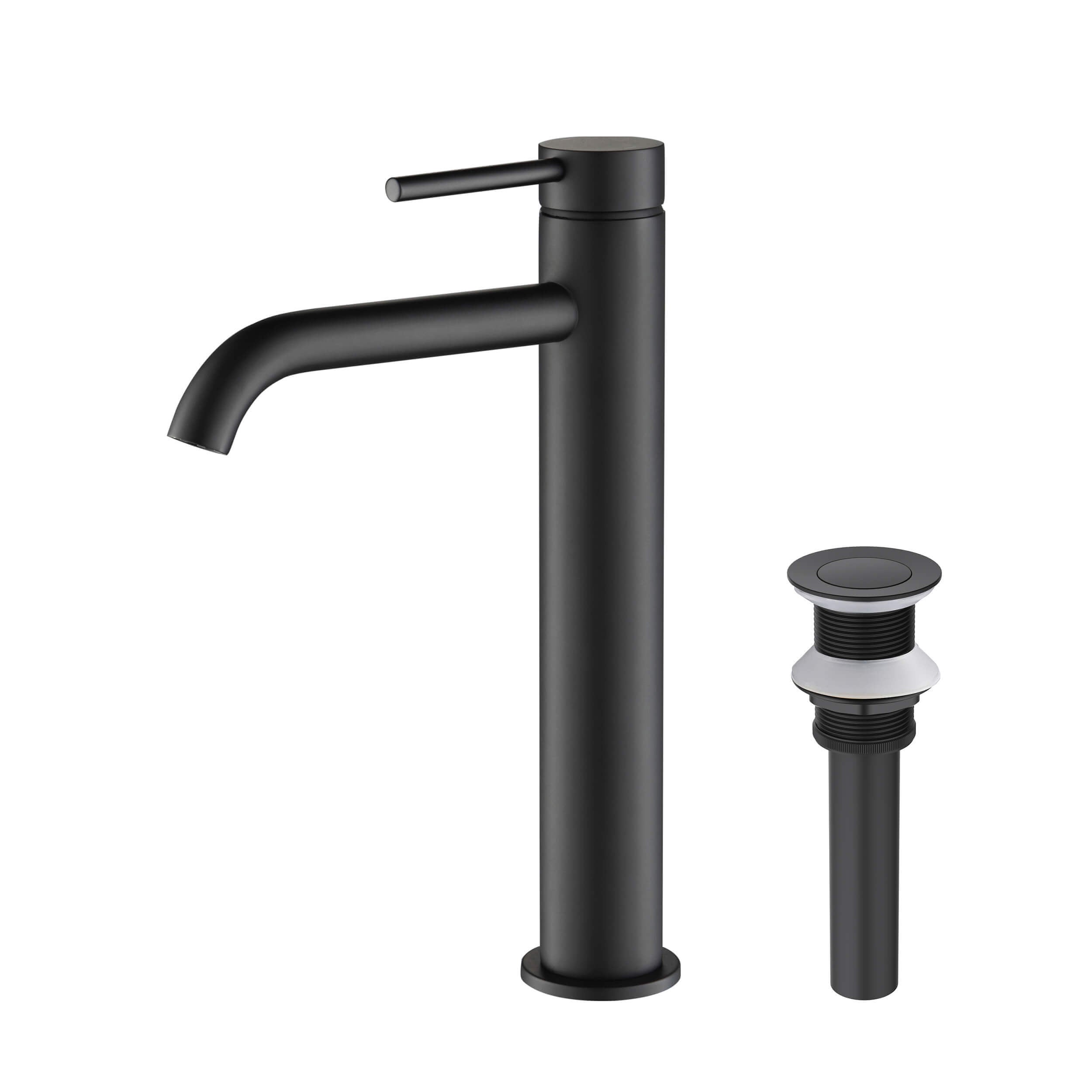 Halo Single Handle Bathroom Vessel Sink Faucet with Pop Up Drain - CBF-1009