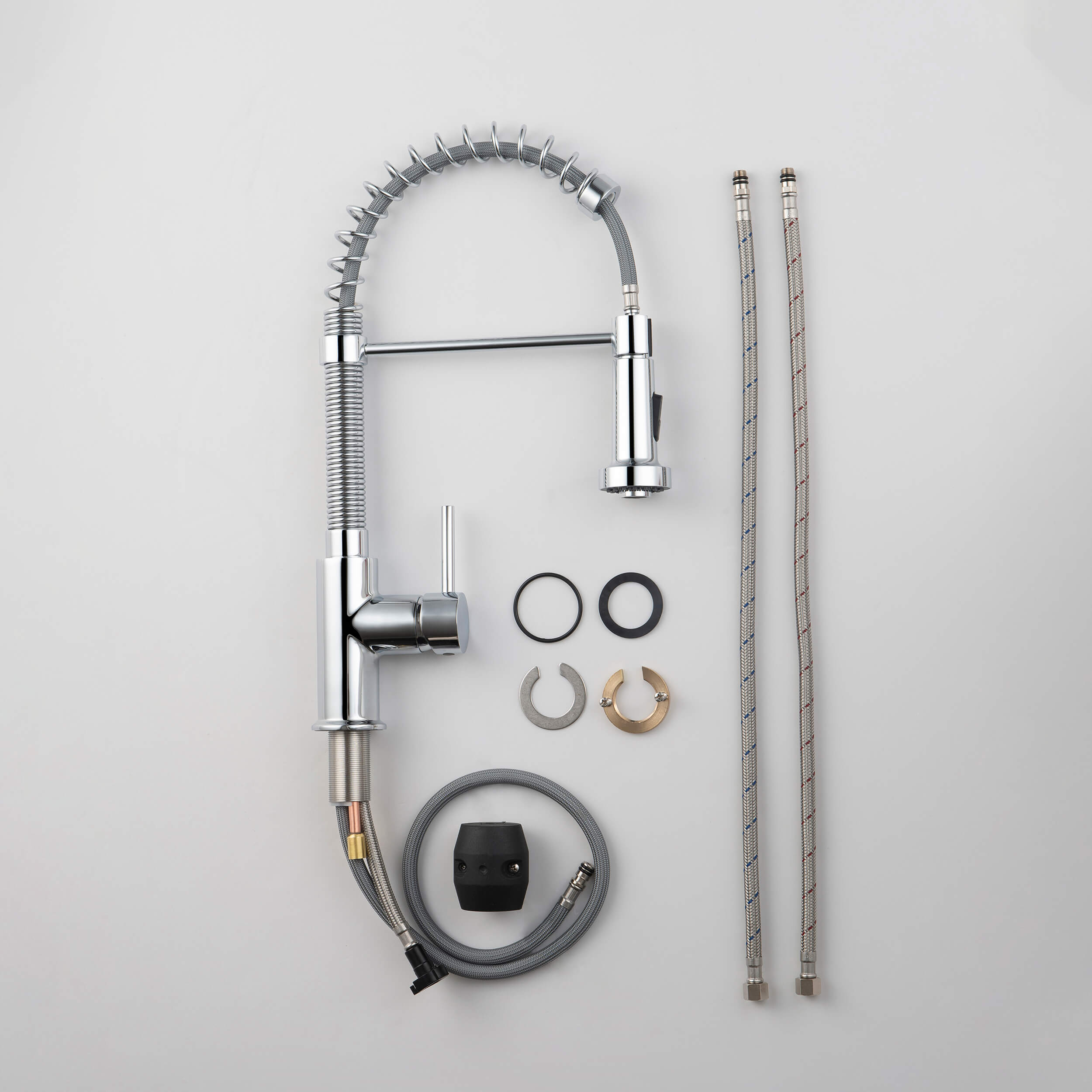 Genova Commercial Style Single Handle Pull Down Kitchen Sink Faucet - CKF-2003