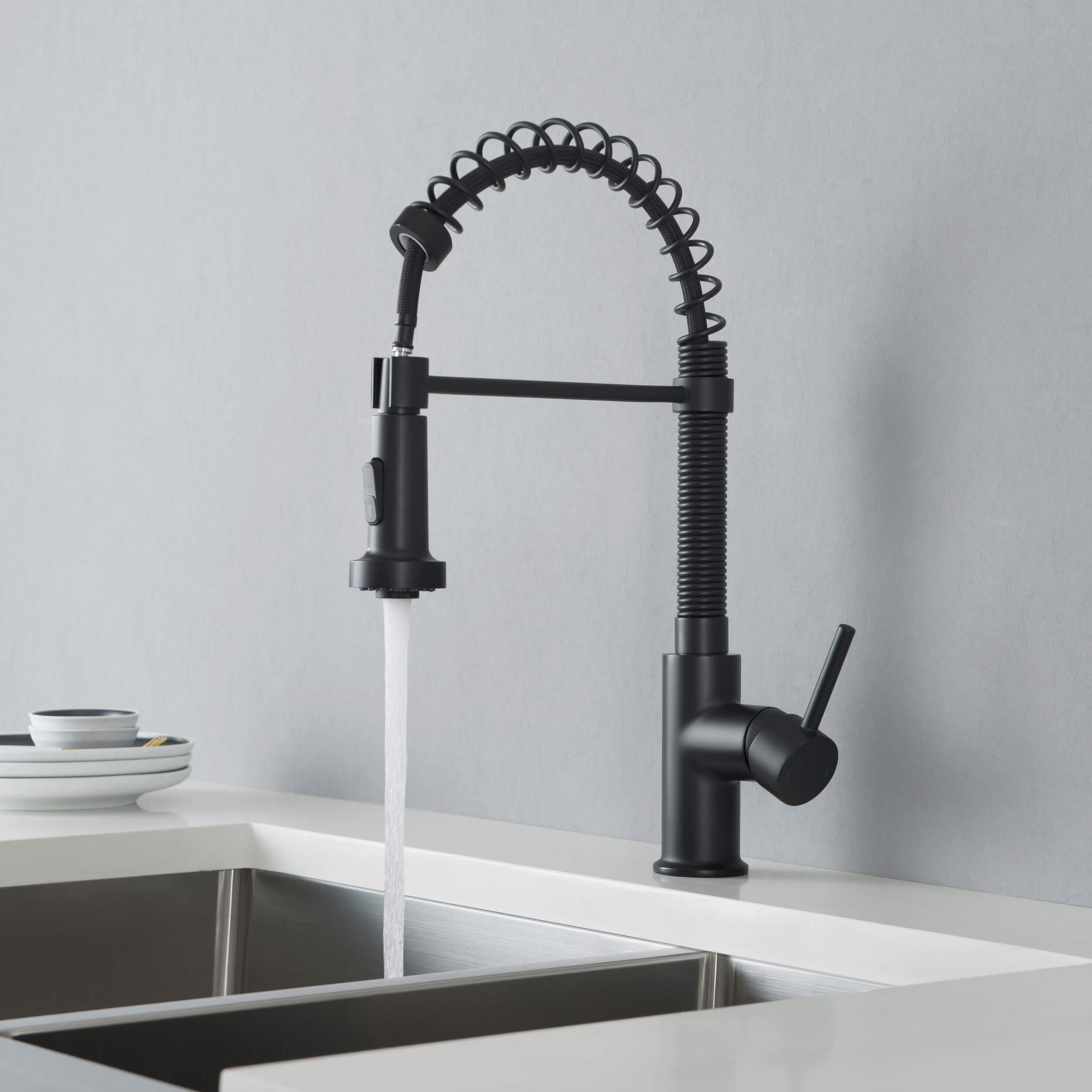 Genova Commercial Style Single Handle Pull Down Kitchen Sink Faucet - CKF-2003