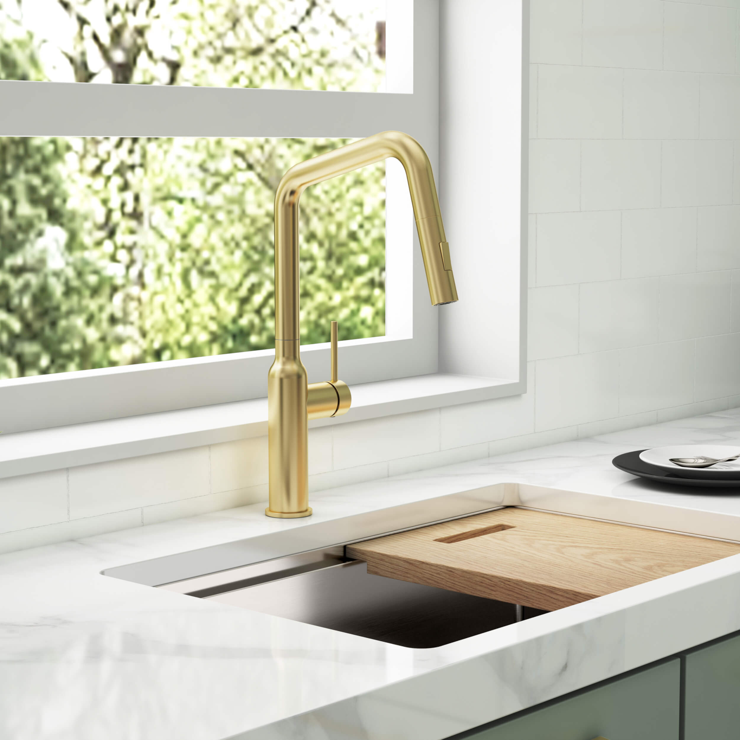 Tampa Single Handle Pull Down Kitchen Sink Faucet - CKF-2007