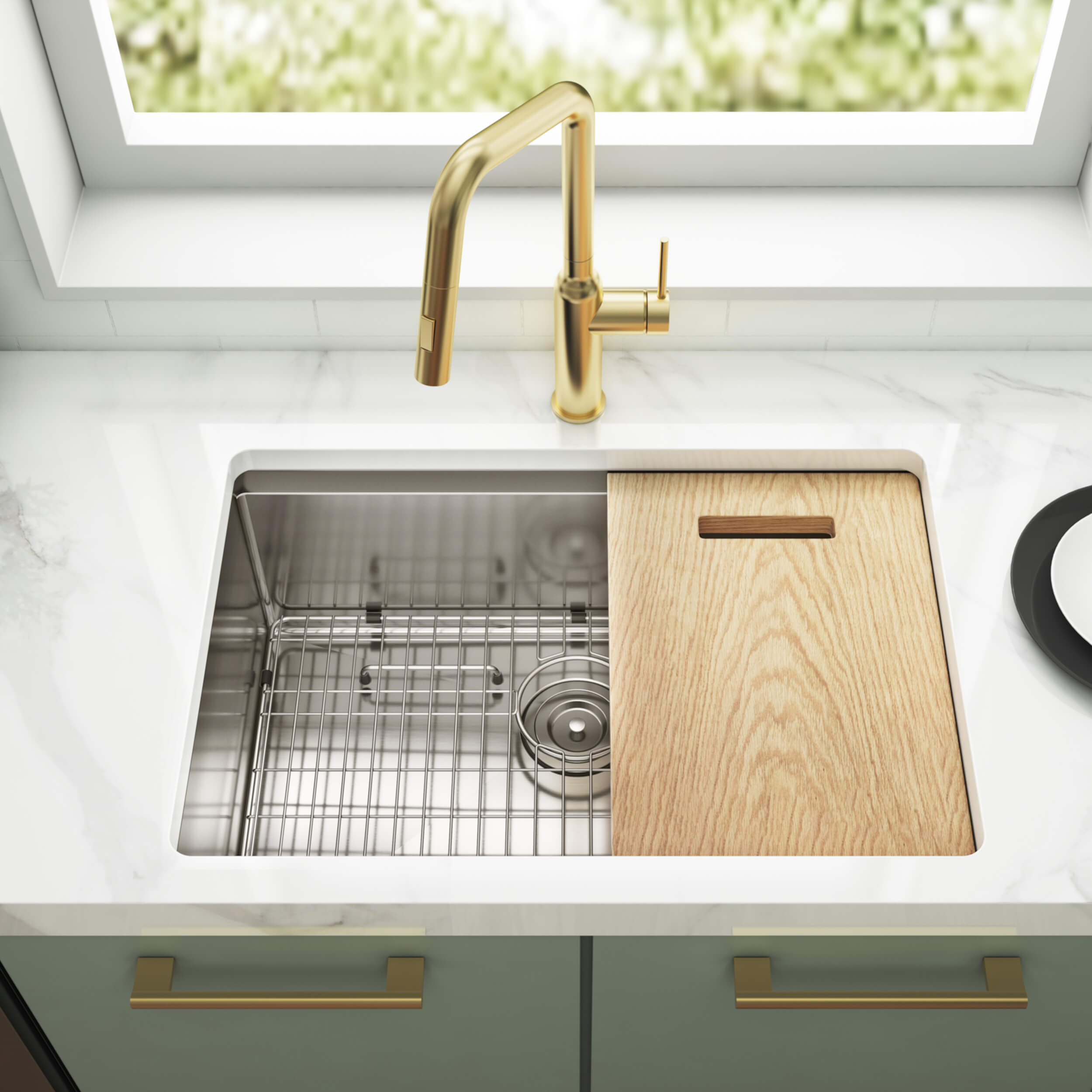 Tampa Single Handle Pull Down Kitchen Sink Faucet - CKF-2007