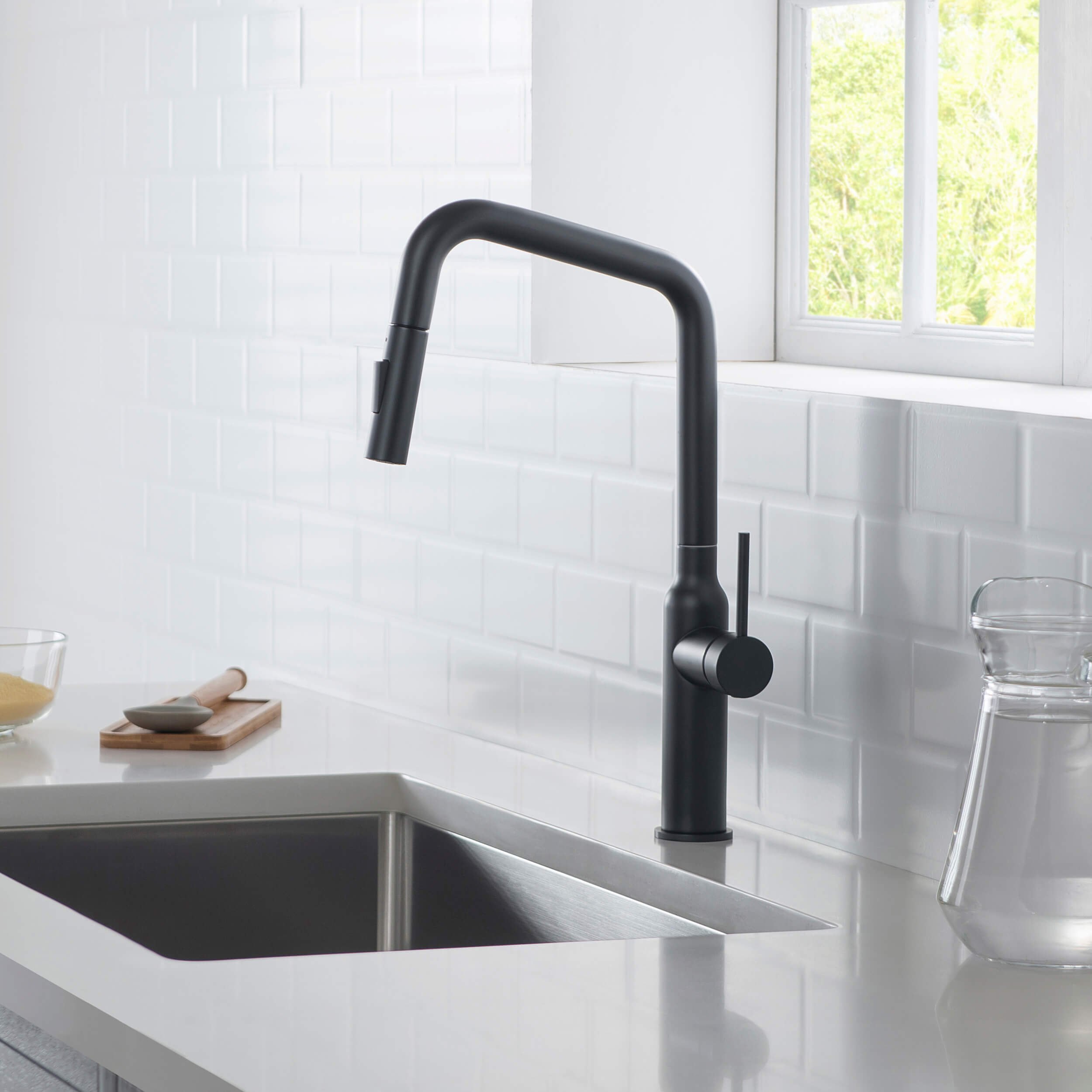 Tampa Single Handle Pull Down Kitchen Sink Faucet - CKF-2007