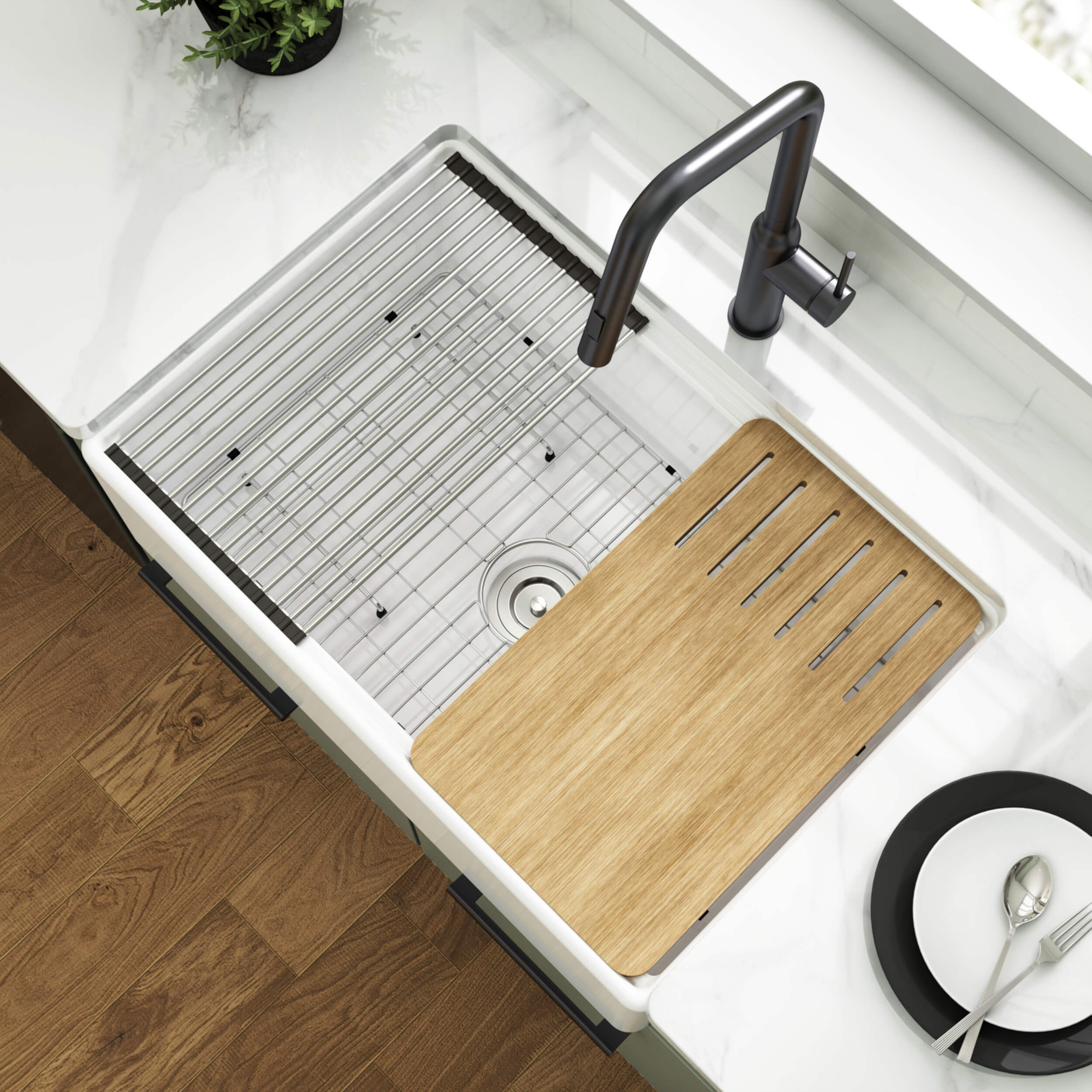 Tampa Single Handle Pull Down Kitchen Sink Faucet - CKF-2007