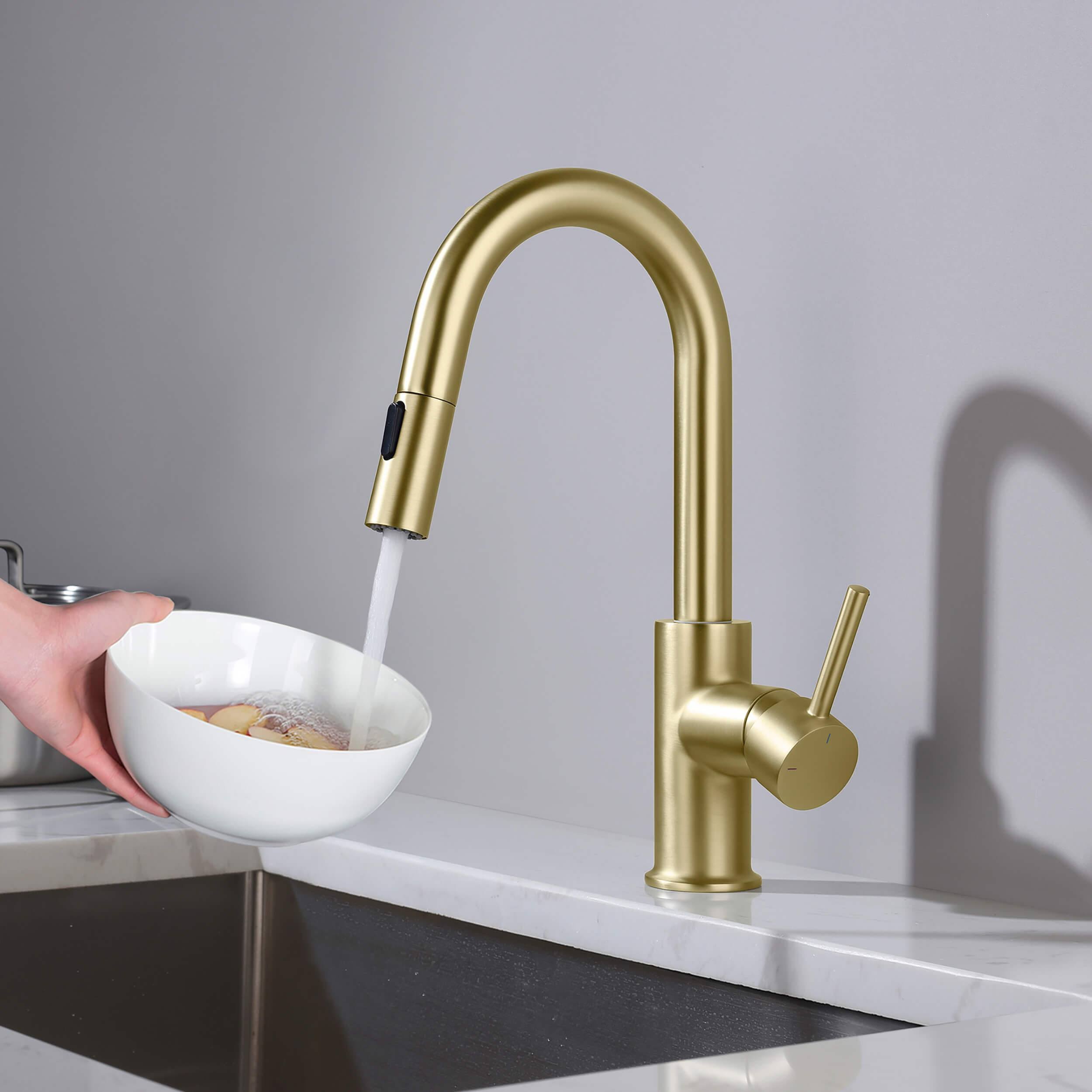 Halo Single Handle Pull Down Kitchen & Bar Sink Faucet - CKF-2011