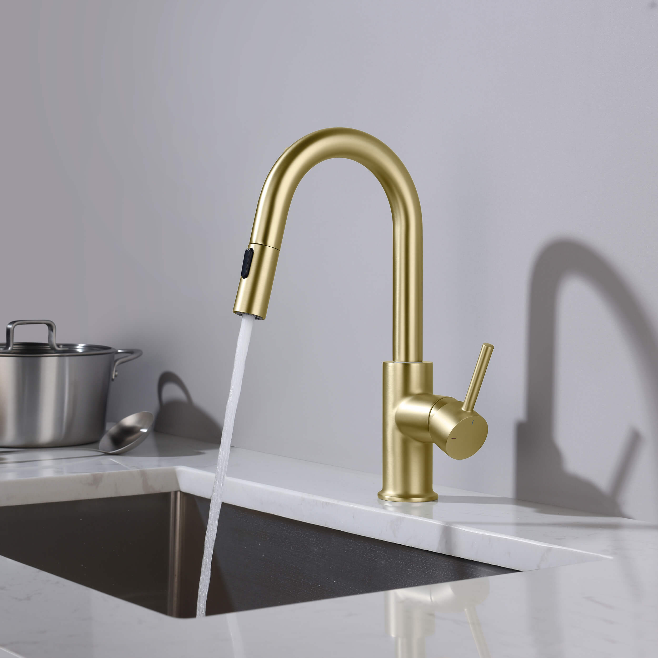 Halo Single Handle Pull Down Kitchen & Bar Sink Faucet - CKF-2011