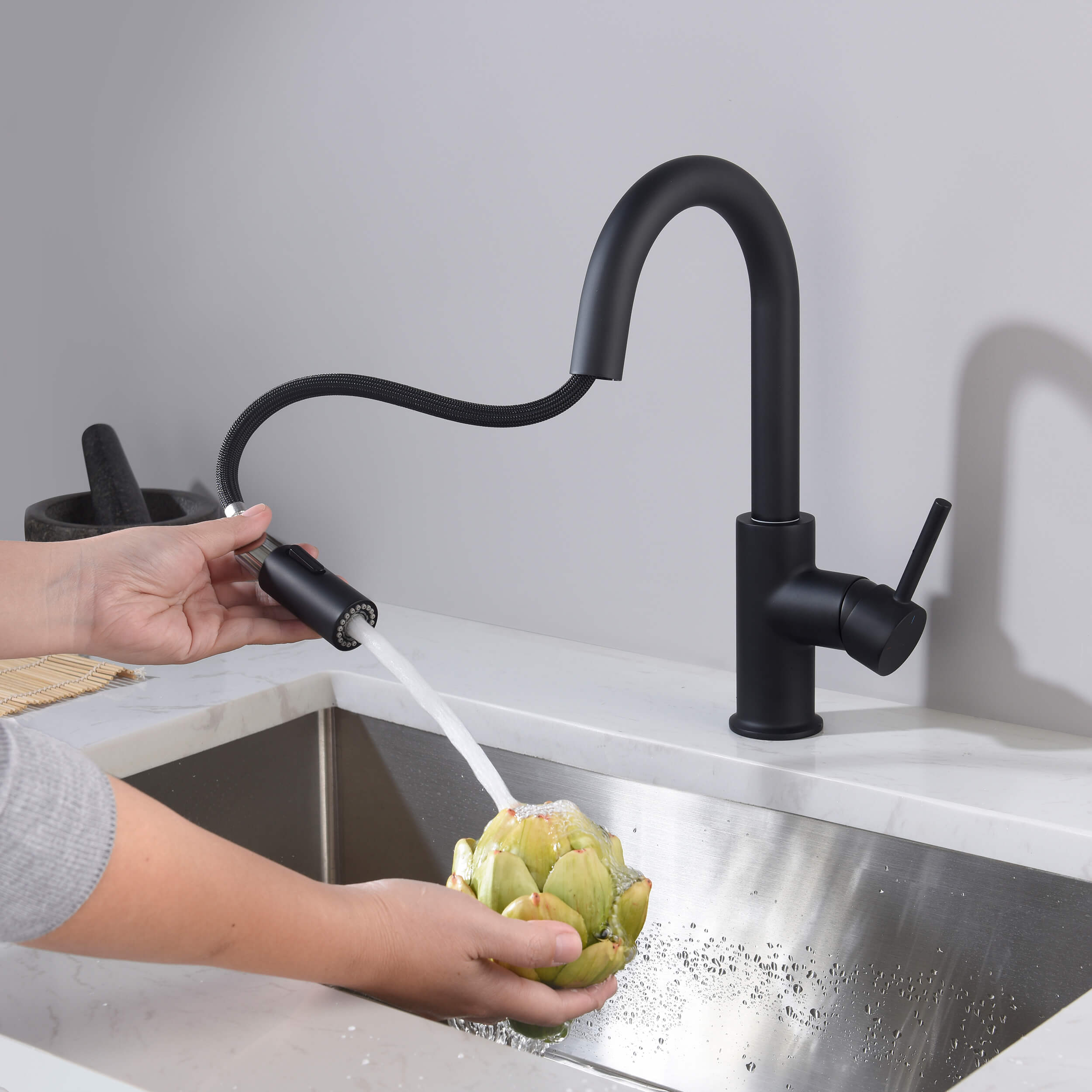 Halo Single Handle Pull Down Kitchen & Bar Sink Faucet - CKF-2011