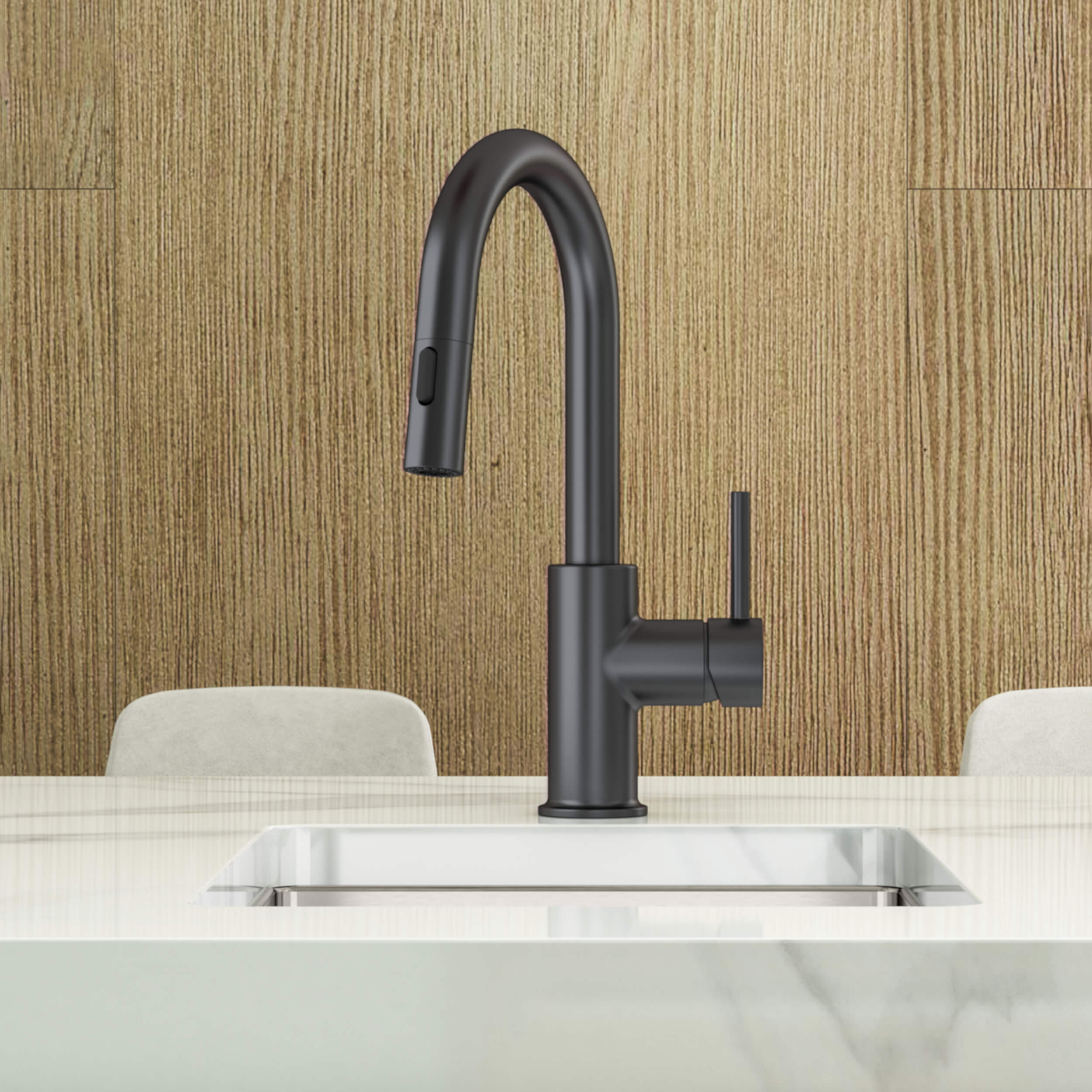 Halo Single Handle Pull Down Kitchen & Bar Sink Faucet - CKF-2011