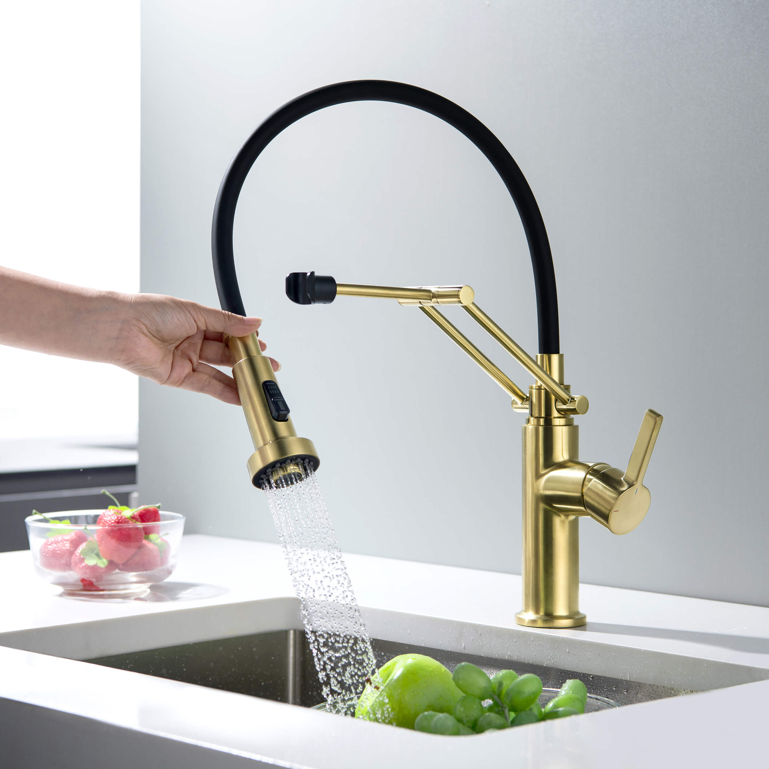 Vista Single Handle Pull Down Kitchen Faucet - CKF-2014