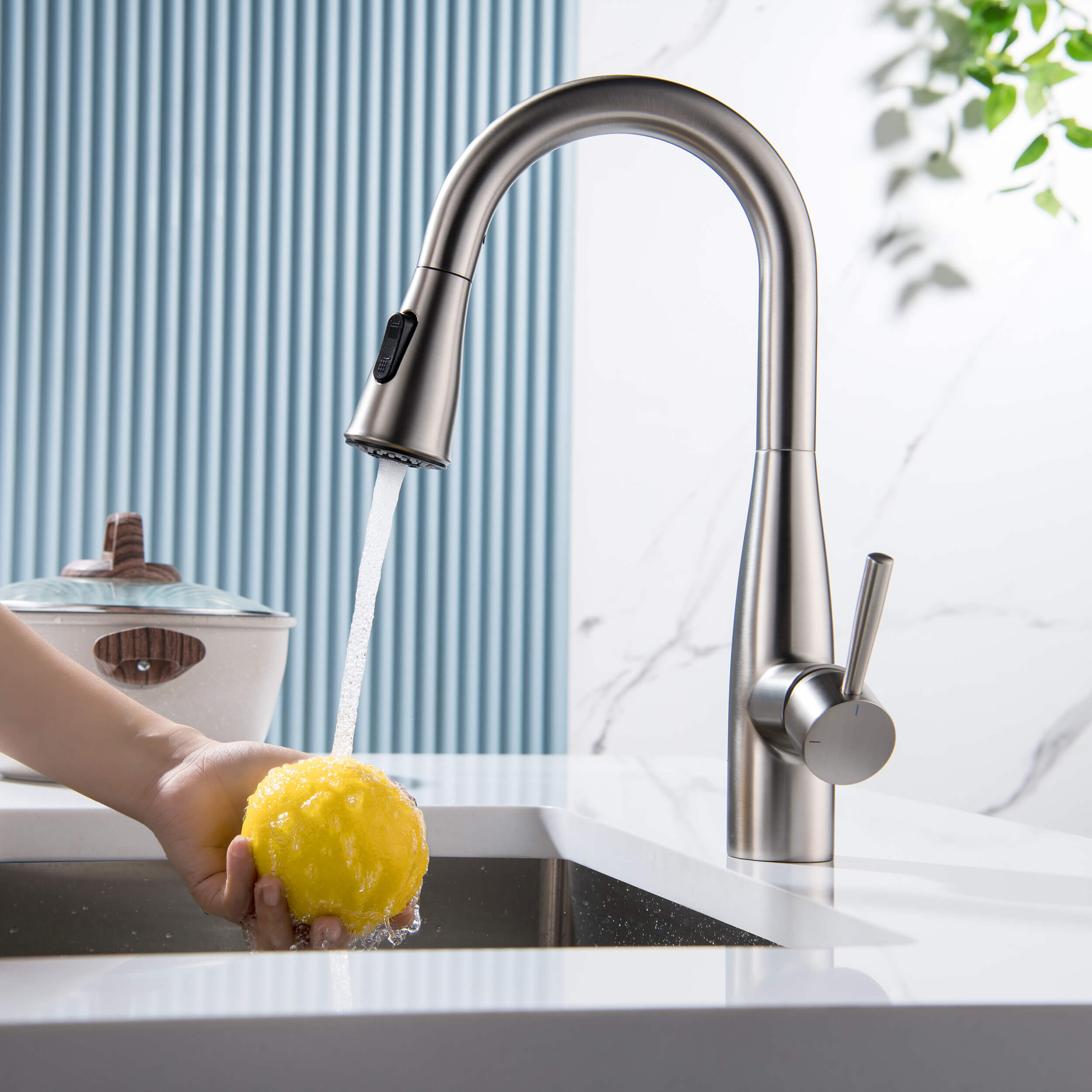 Plano Single Handle Pull Down Kitchen & Bar Sink Faucet - CKF-2015