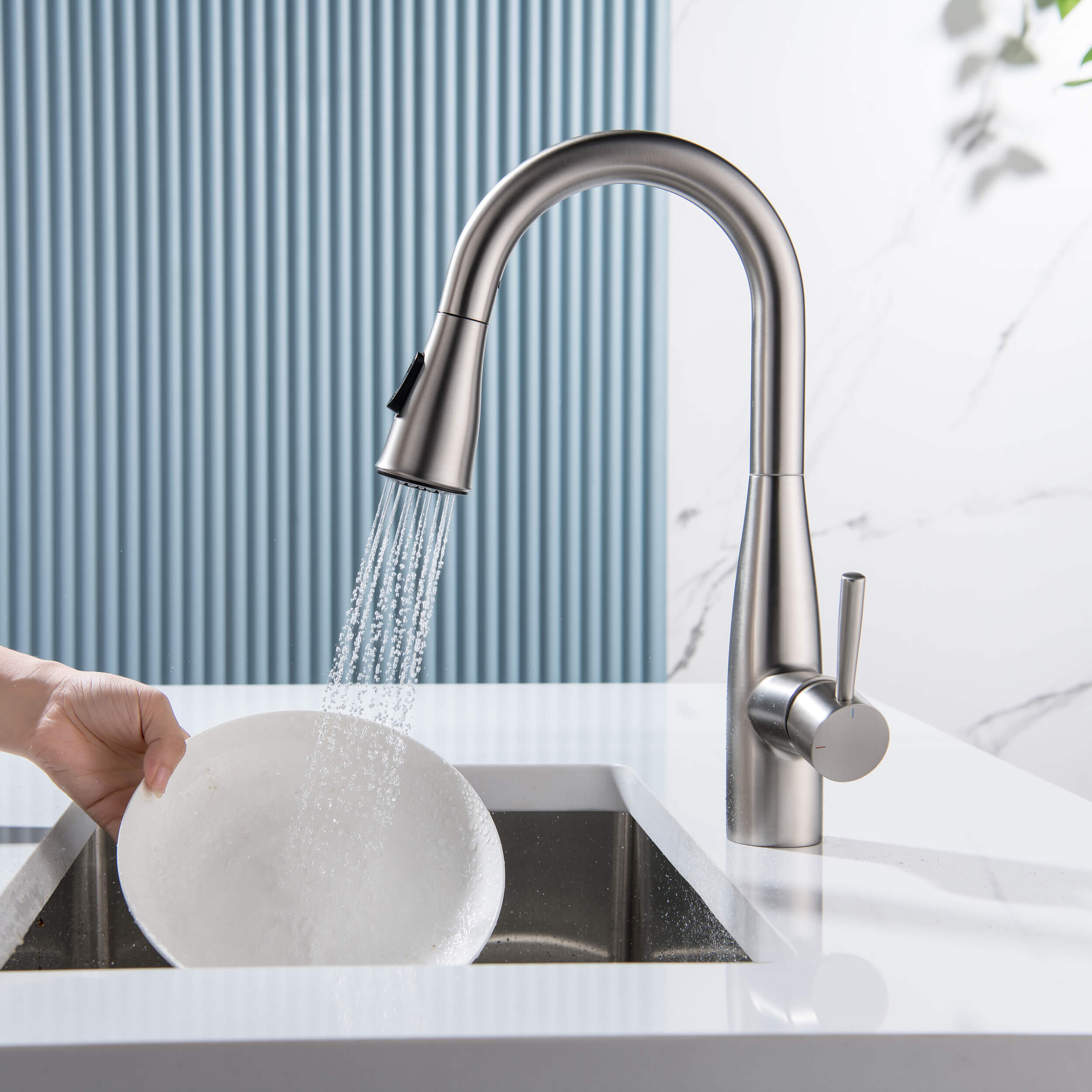 Plano Single Handle Pull Down Kitchen & Bar Sink Faucet - CKF-2015