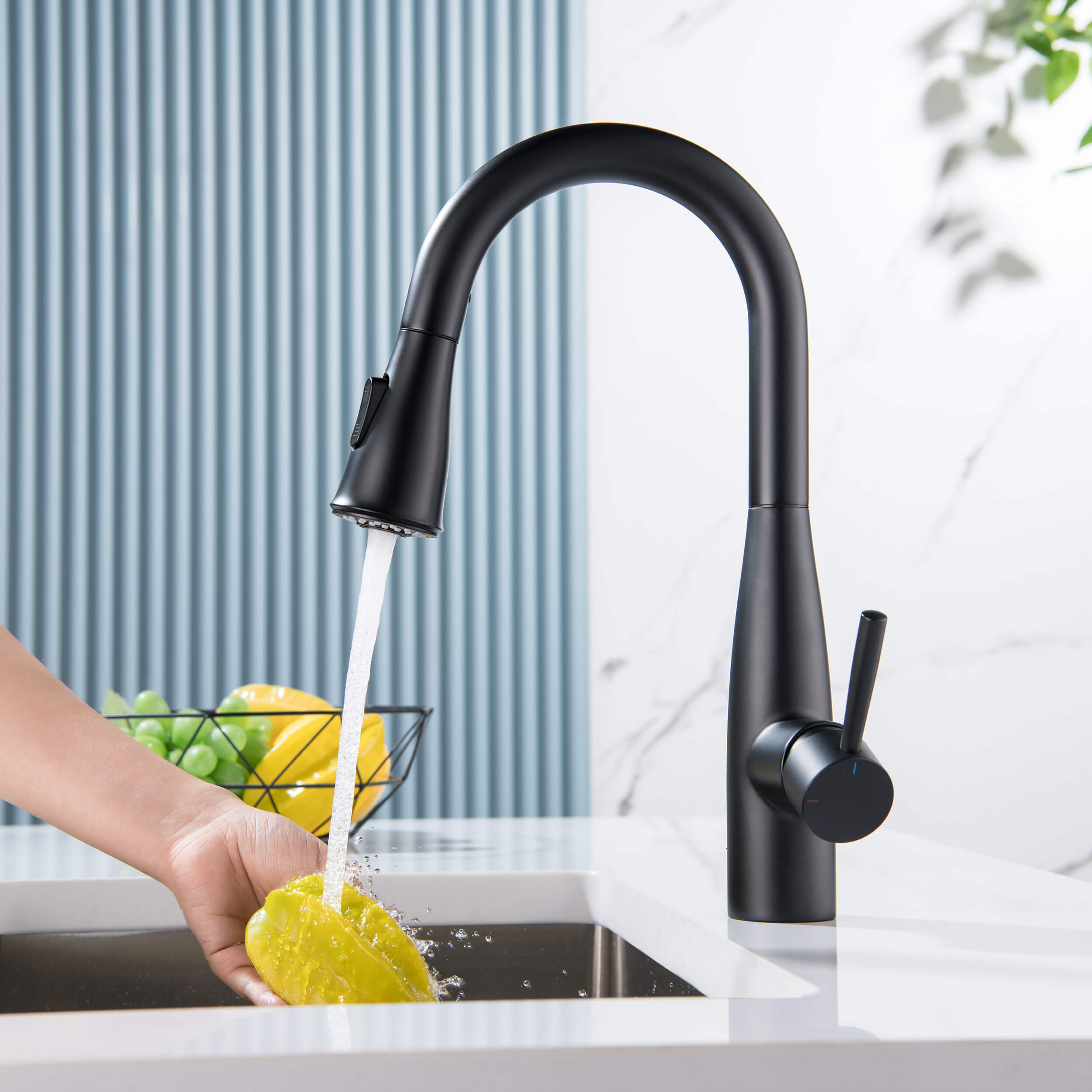 Plano Single Handle Pull Down Kitchen & Bar Sink Faucet - CKF-2015