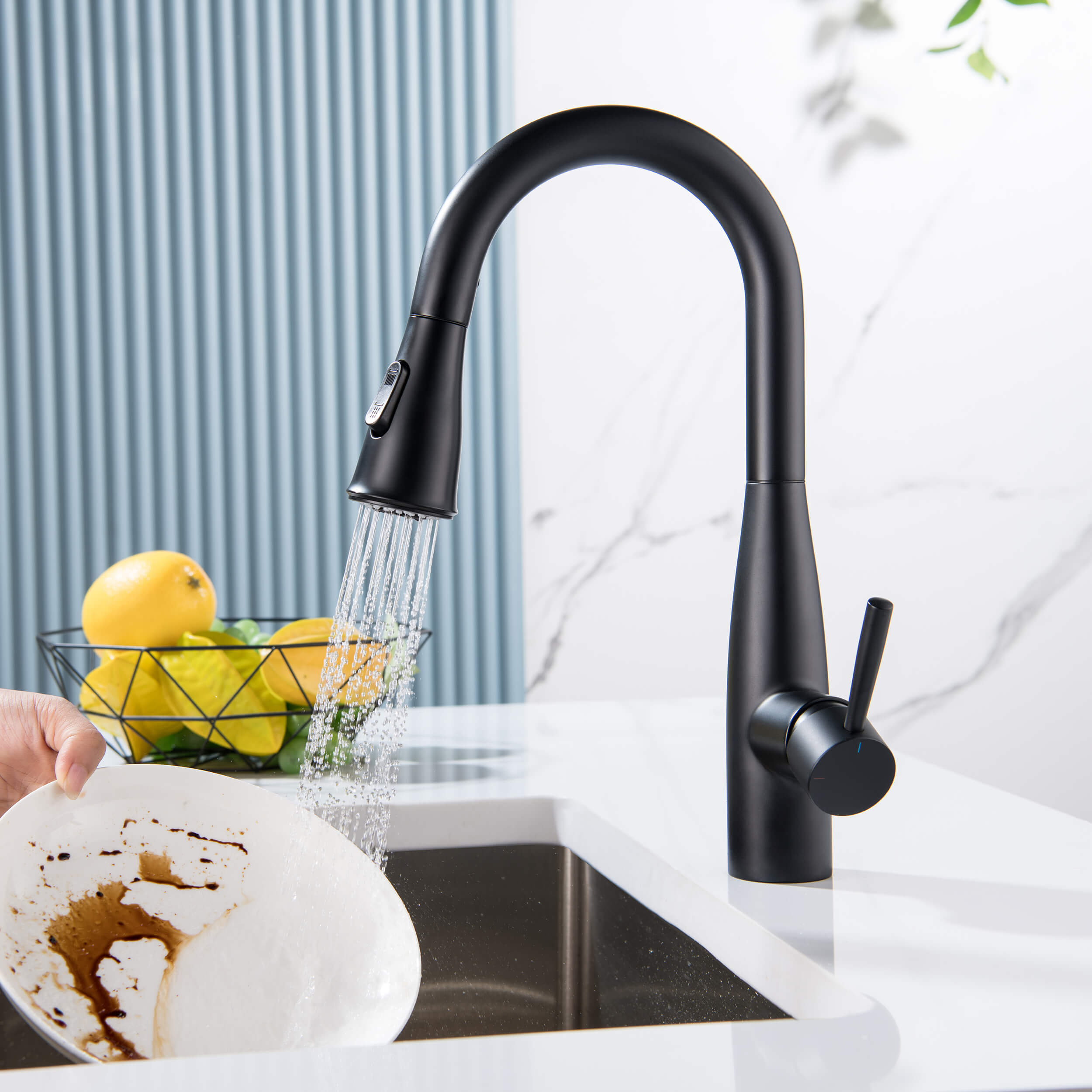 Plano Single Handle Pull Down Kitchen & Bar Sink Faucet - CKF-2015