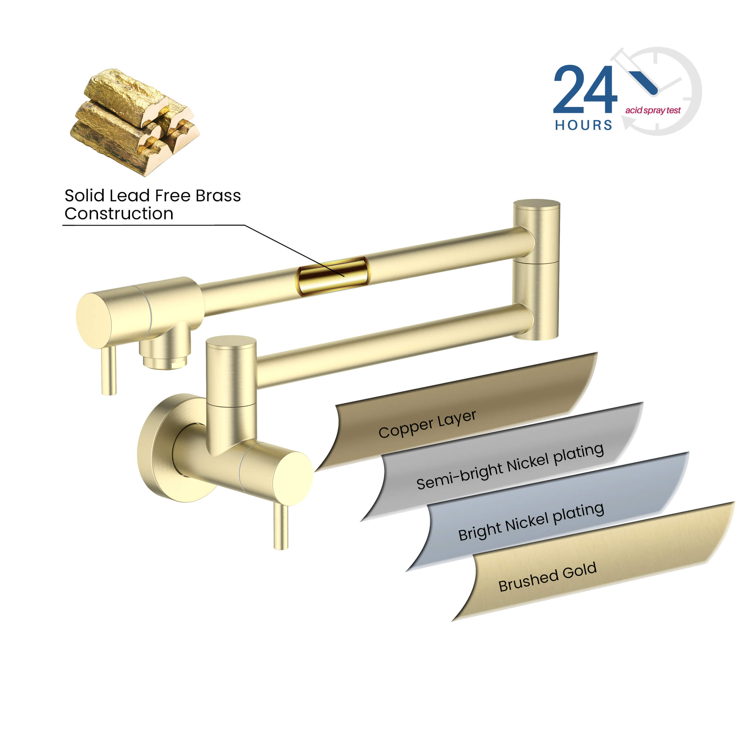 Stainless Steel Kitchen Pot Filler - CPF-602