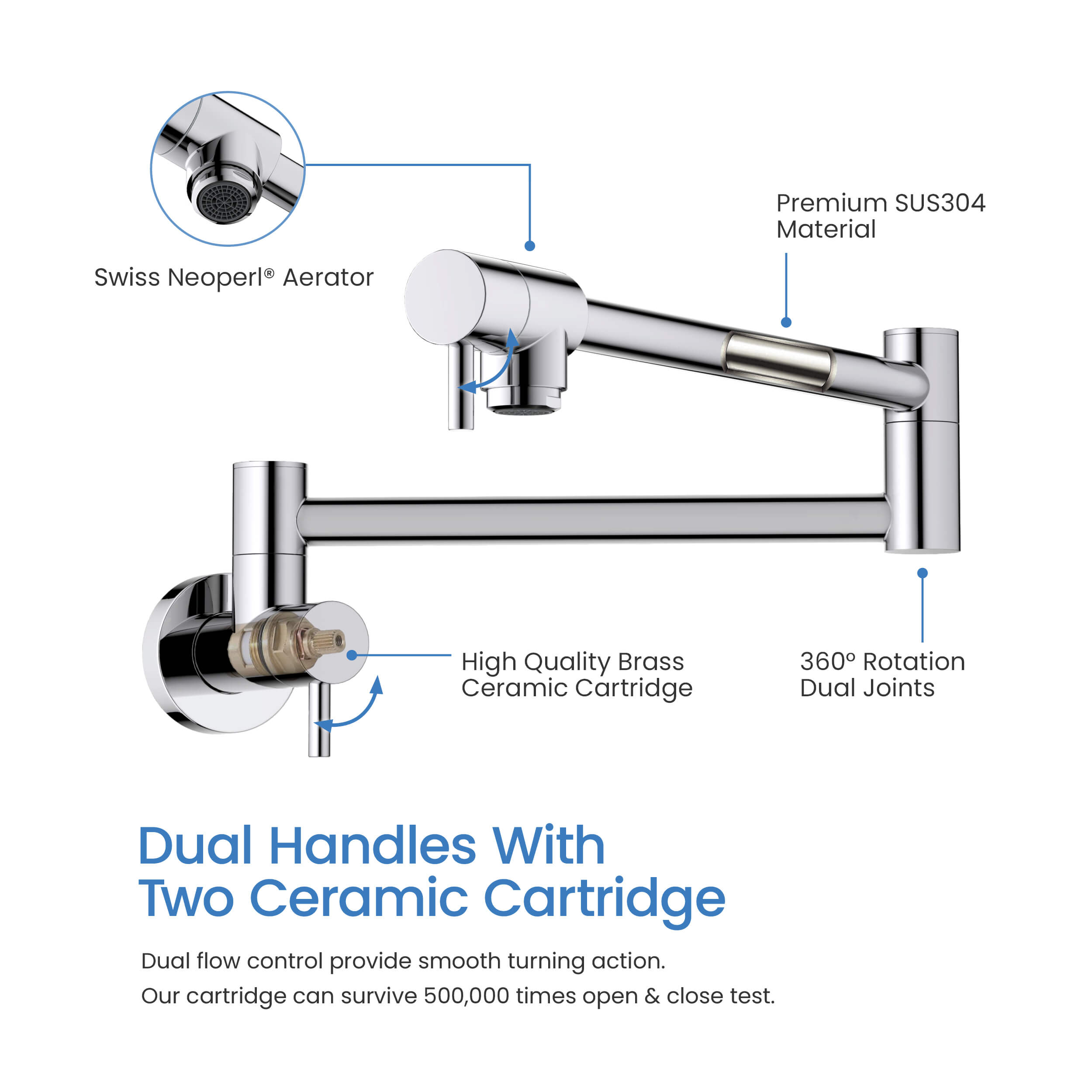 Stainless Steel Kitchen Pot Filler - CPF-602