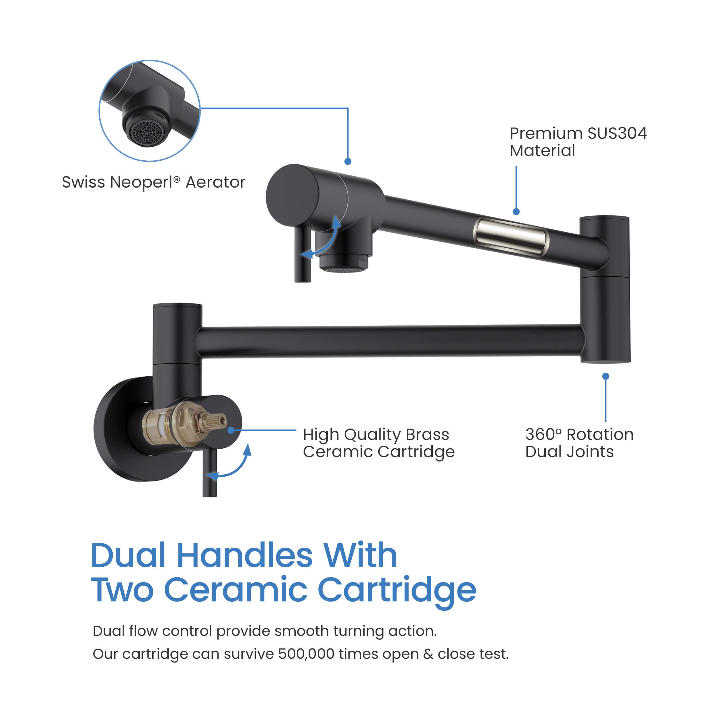 Stainless Steel Kitchen Pot Filler - CPF-602